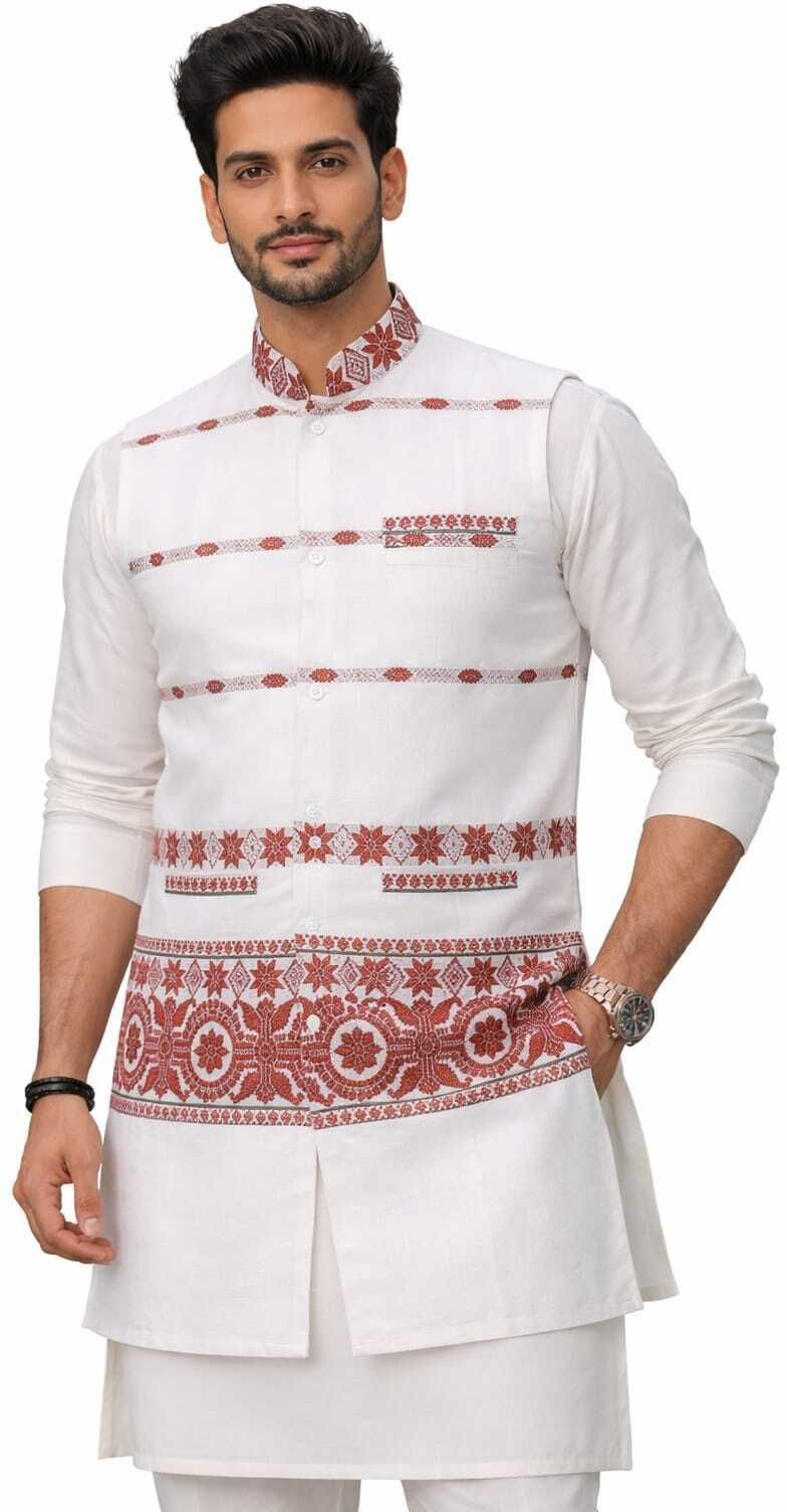 rq store hub Embroidered Men Waistcoat-picture-23