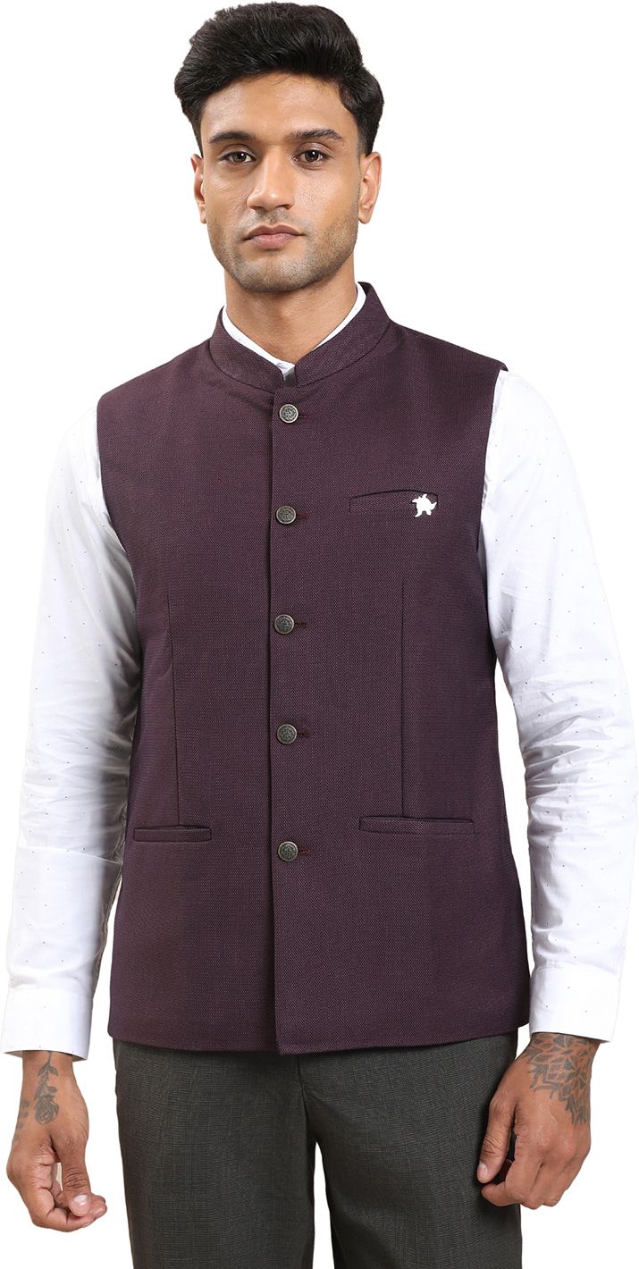 Self Design Men Waistcoat-image-48
