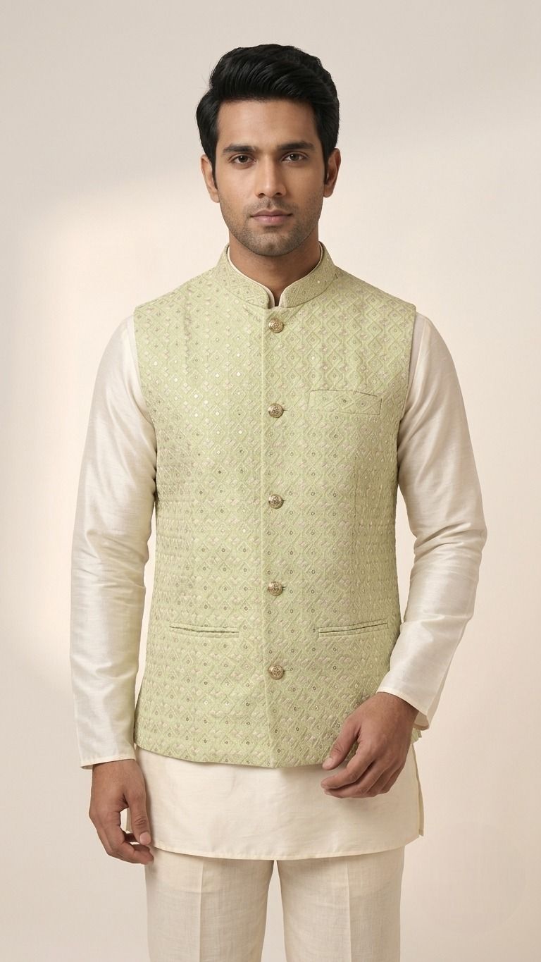 shivleela Embroidered Men Waistcoat-picture-10