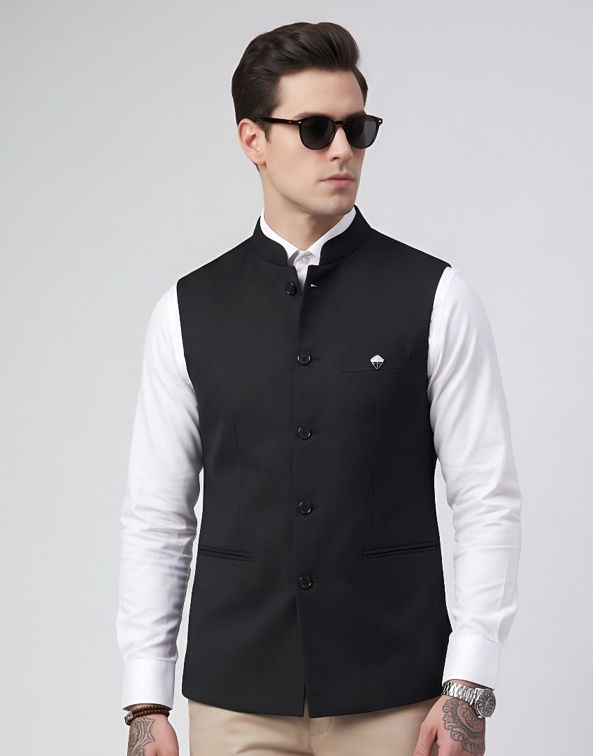 cadmon Solid Men Waistcoat-picture-23