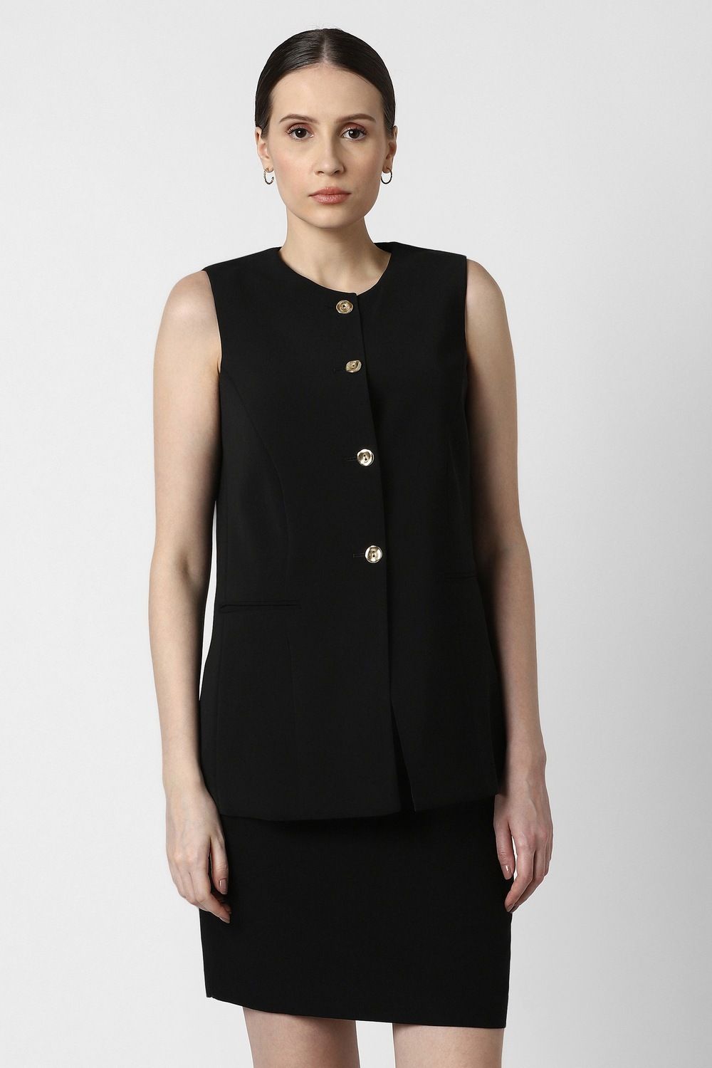 van heusen Solid Women Waistcoat-picture-24