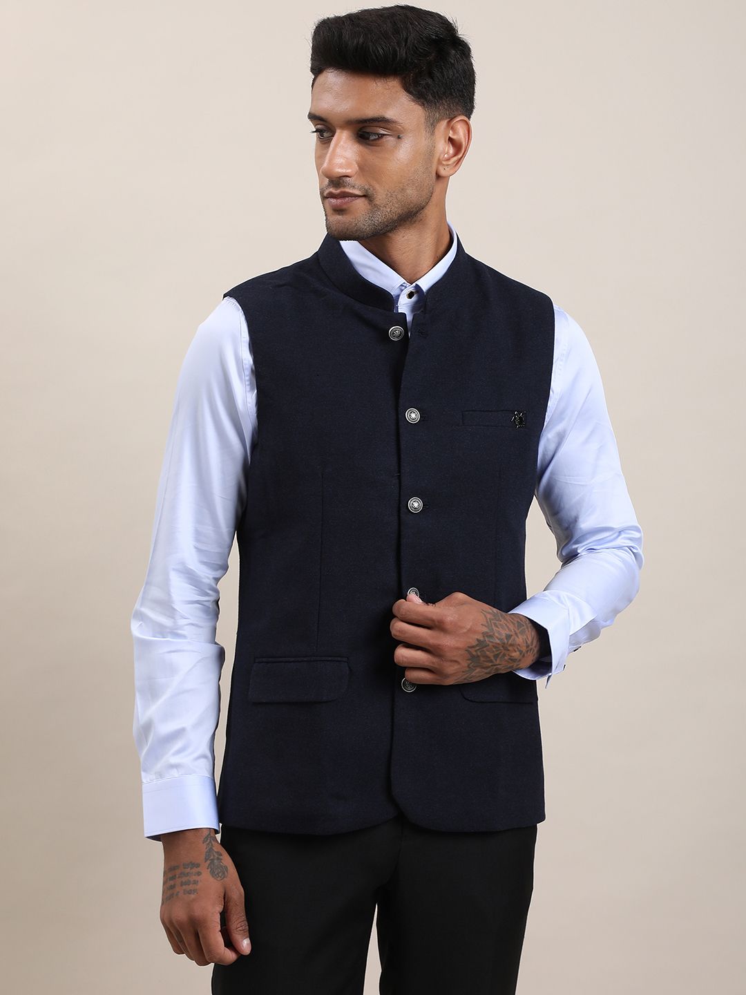 turtle Solid Men Waistcoat-picture-16
