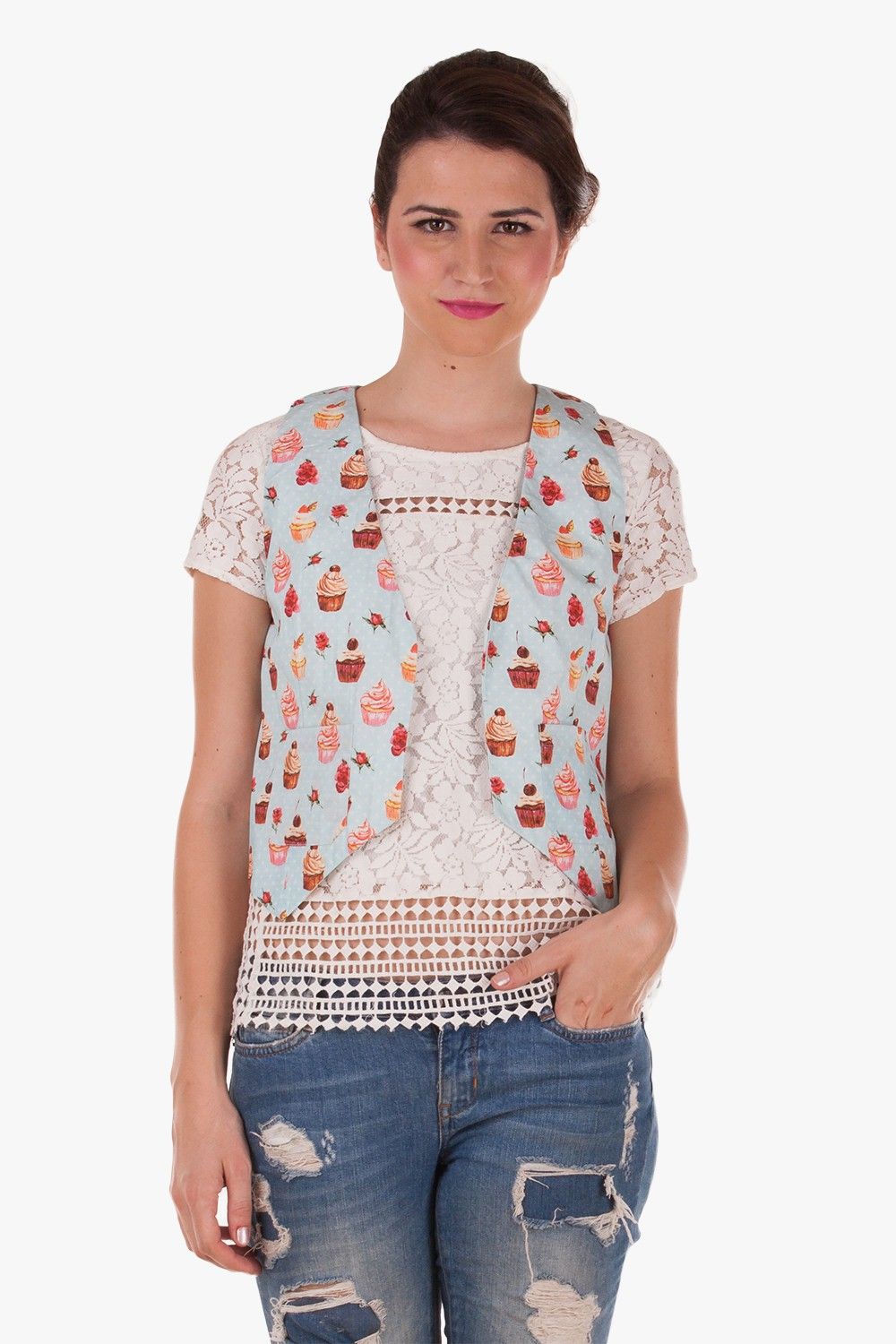 band box Floral Print Women Waistcoat-picture-15