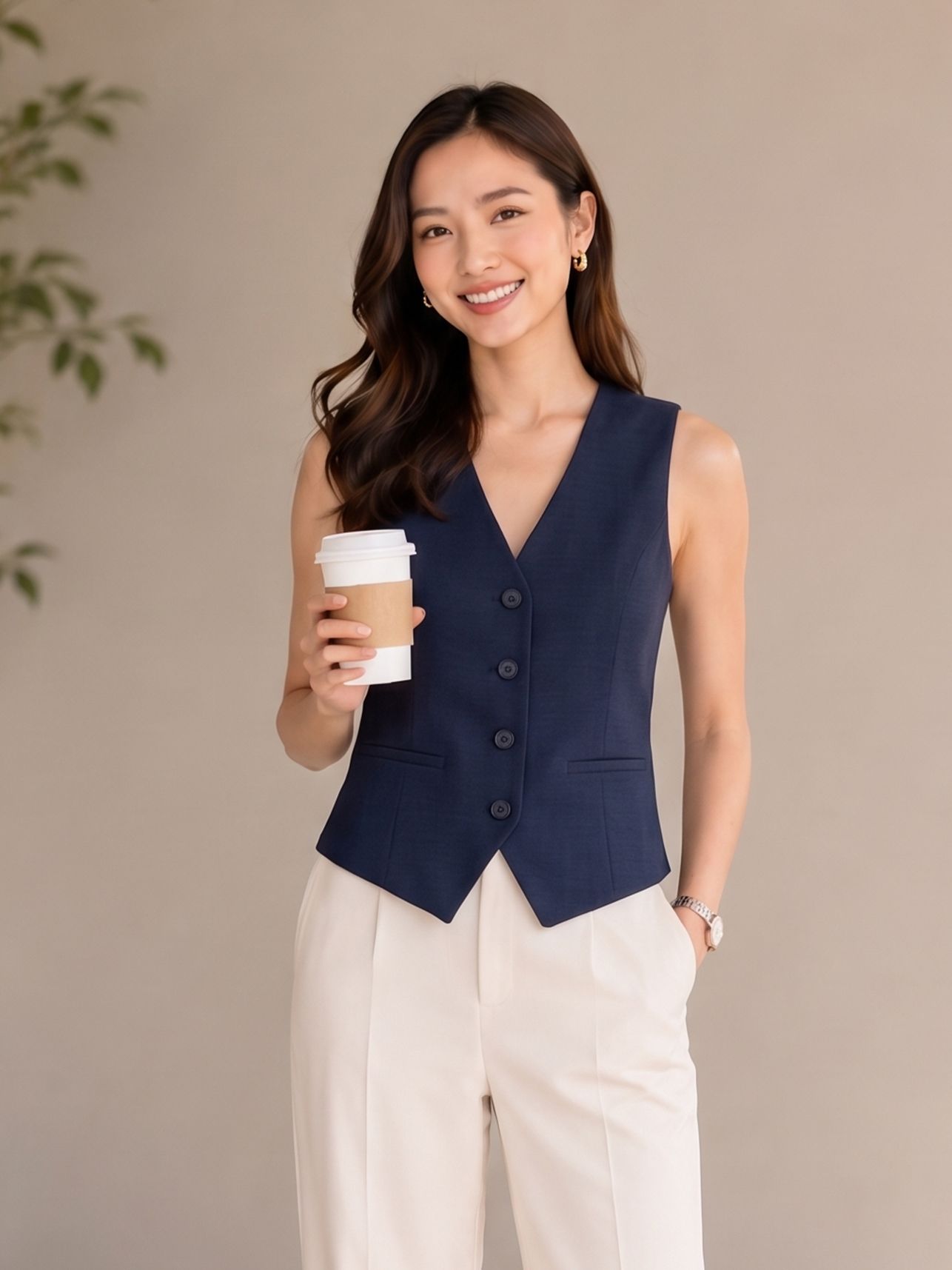 alloro Solid Women Waistcoat-picture-37