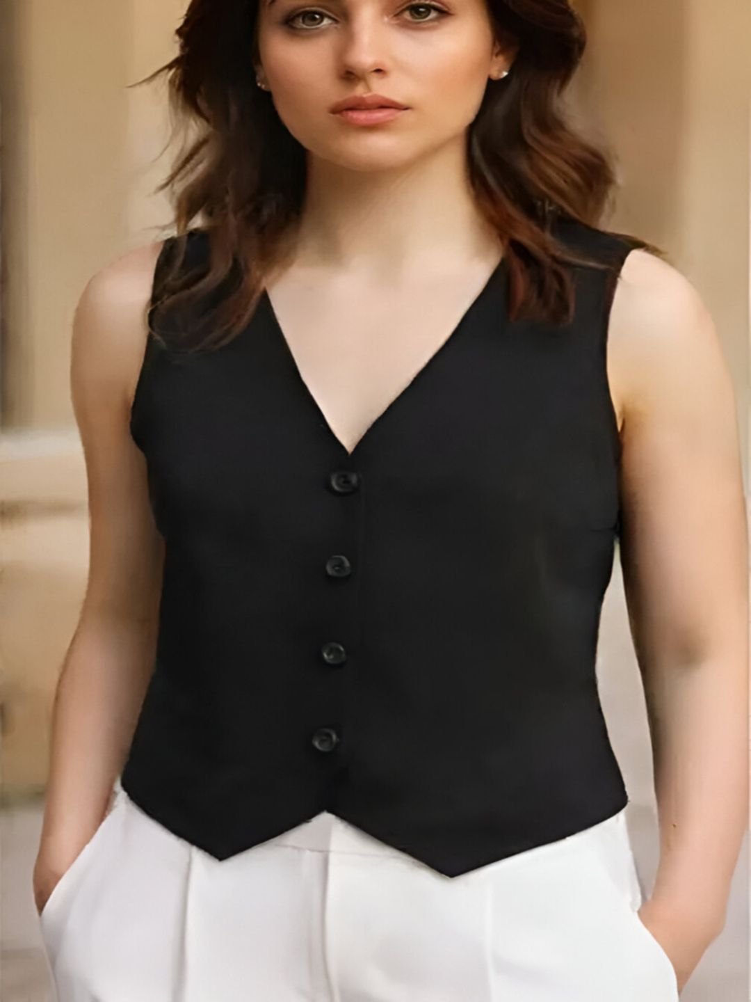cadmon Solid Women Waistcoat-picture-39