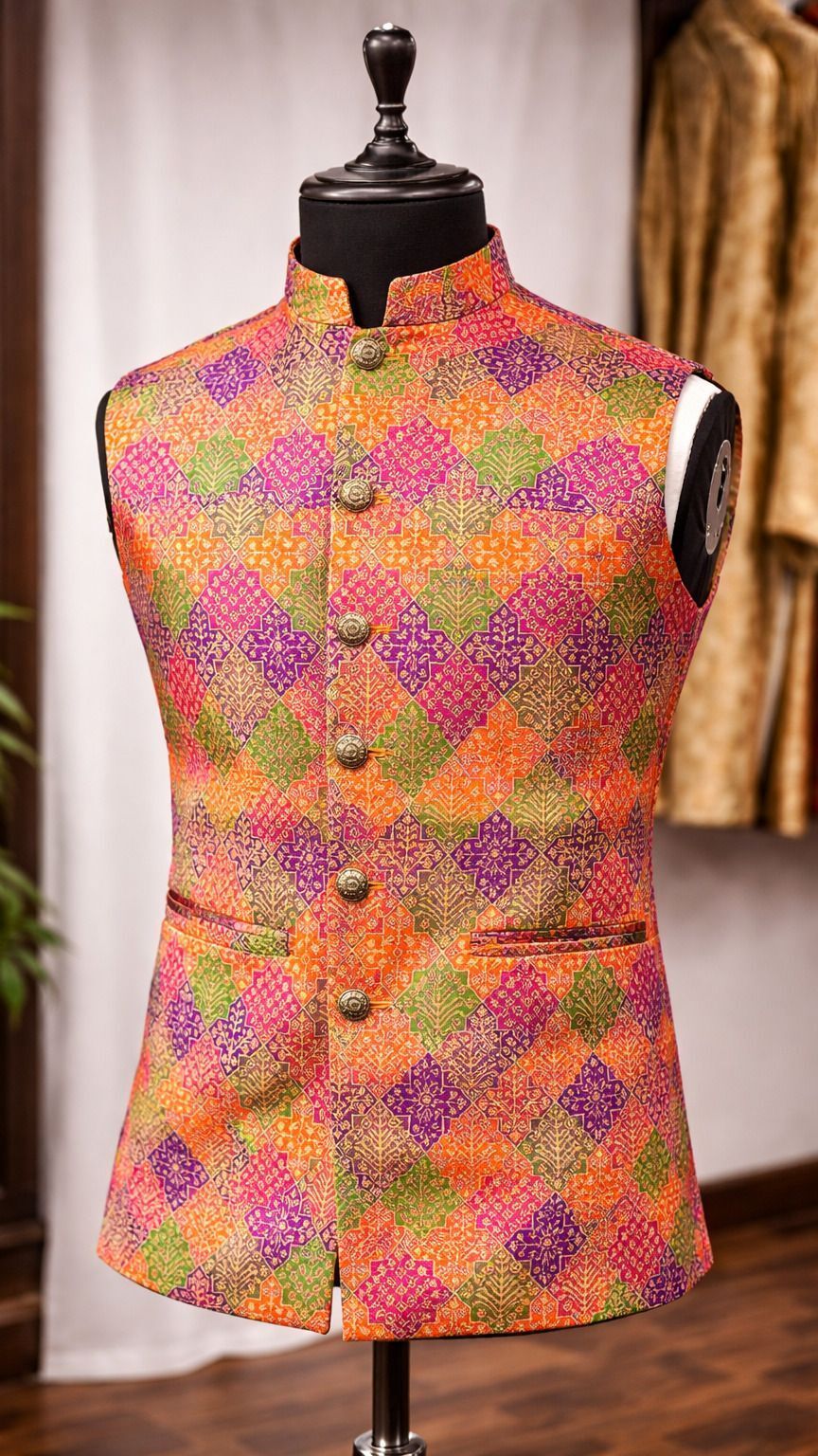 desivibes Printed Men Waistcoat-picture-19