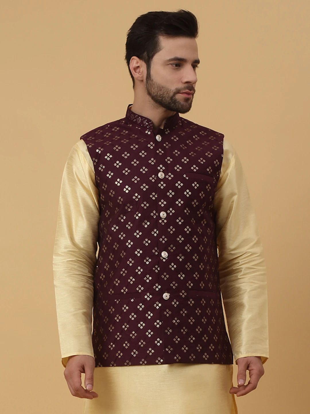 kraft india Printed Men Waistcoat-picture-39