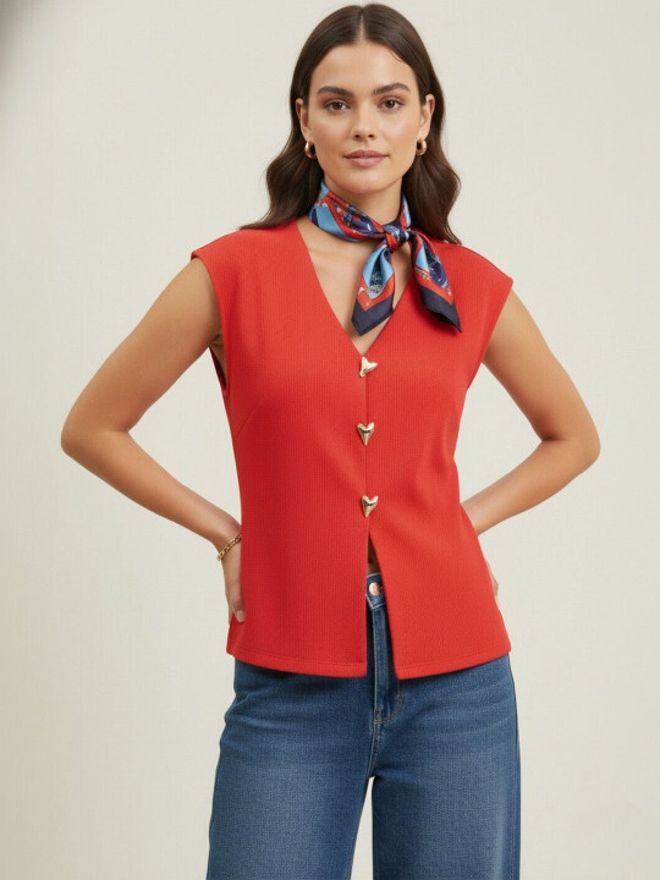 uptownie Solid Women Waistcoat-picture-31
