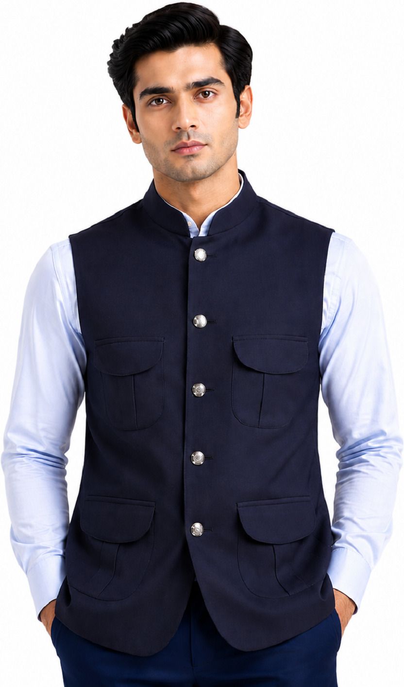 nature craft Solid Men Waistcoat-picture-25