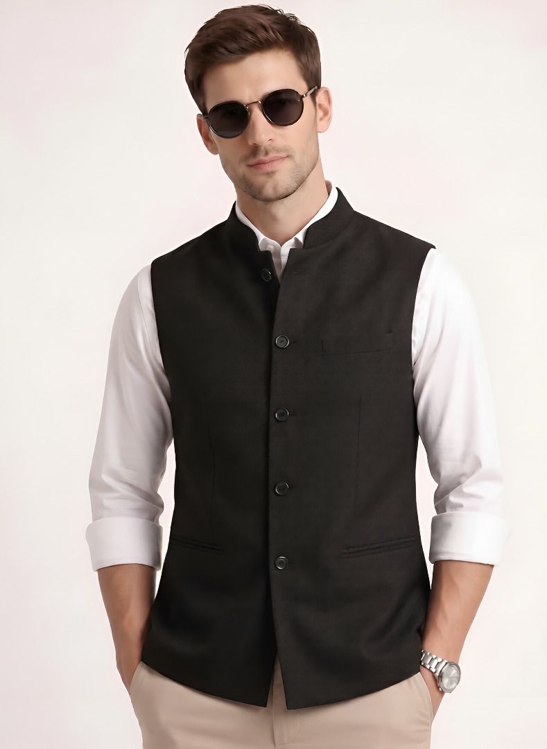 purever india Solid Men Waistcoat-picture-16