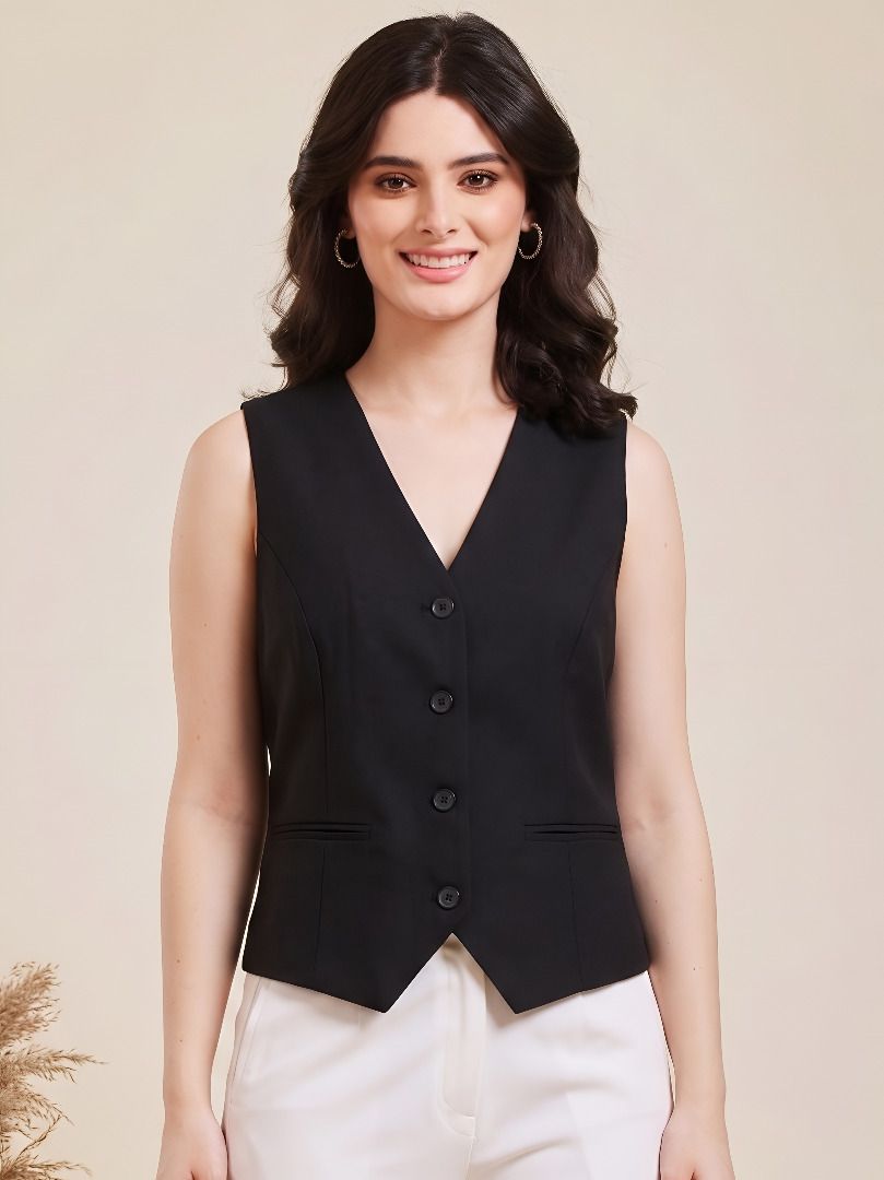 cadmon Solid Women Waistcoat-picture-28