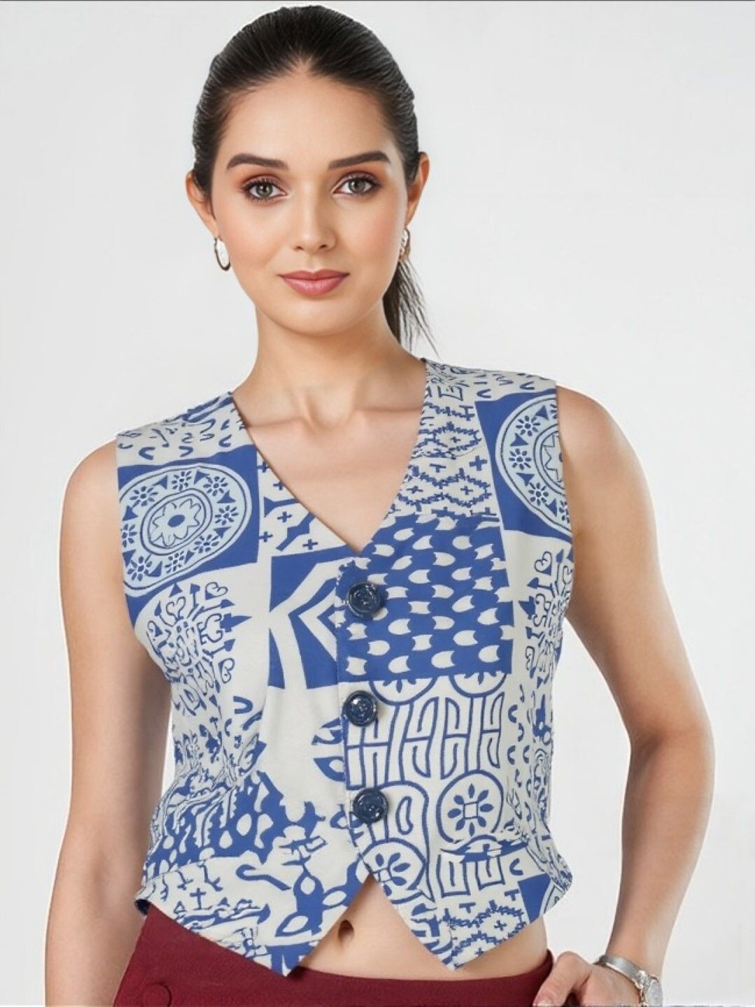 perfect productions Printed Women Waistcoat-picture-3