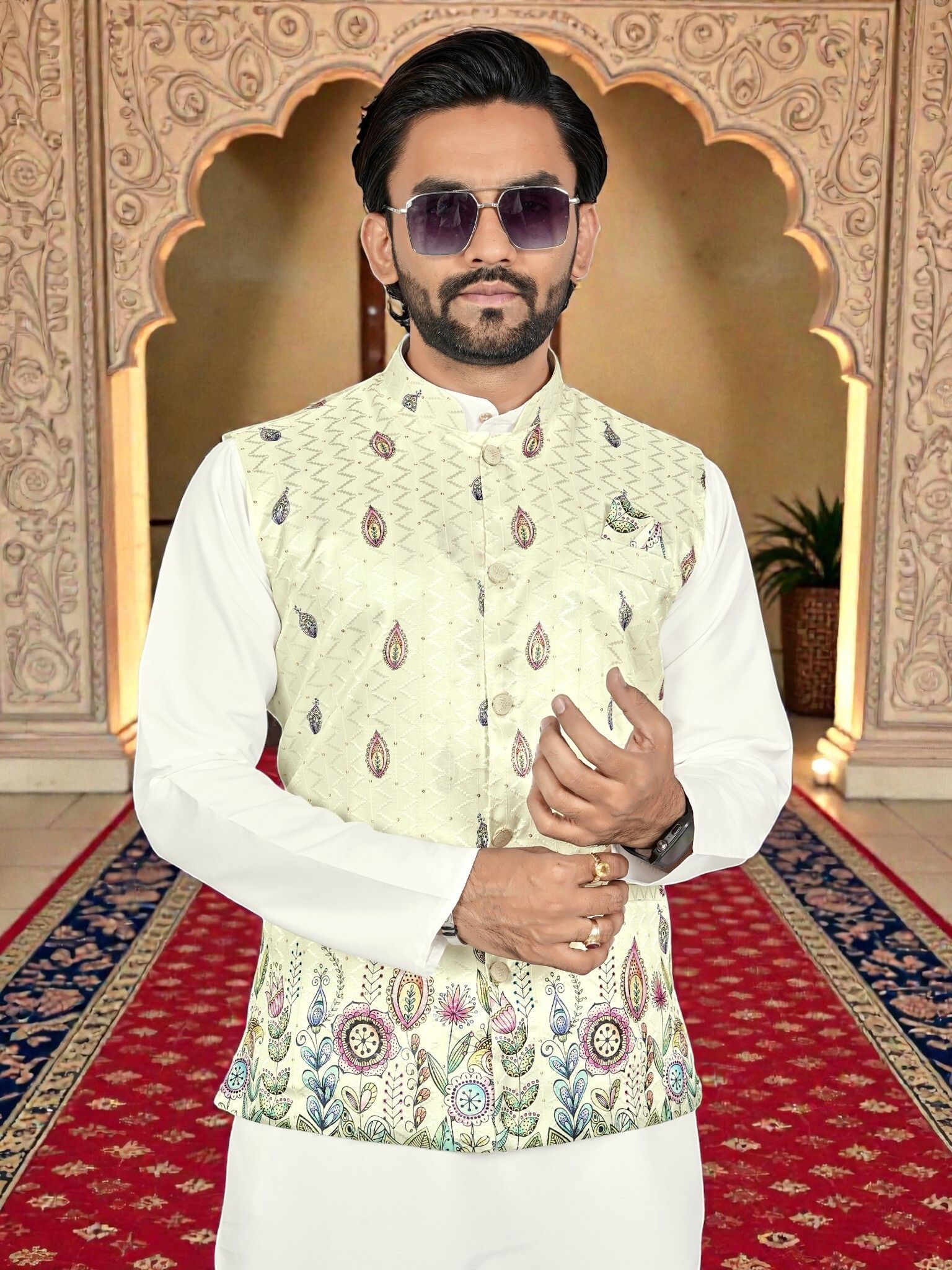 maithili creation Printed Men Waistcoat-picture-37