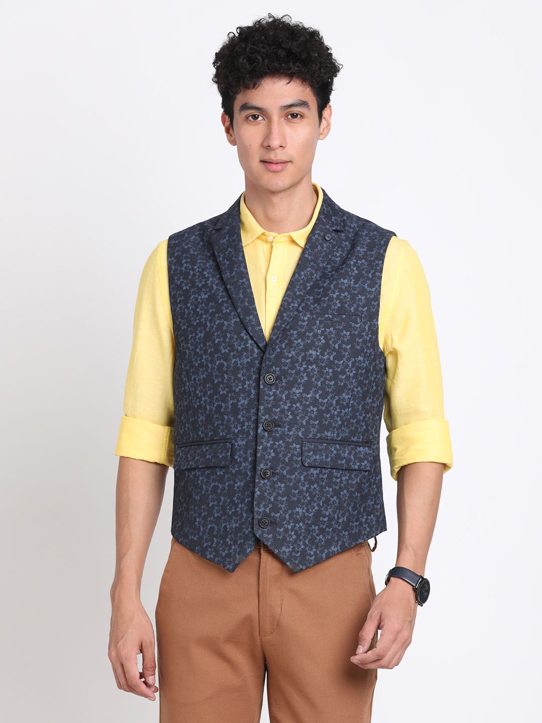 turtle Self Design Men Waistcoat-picture-32