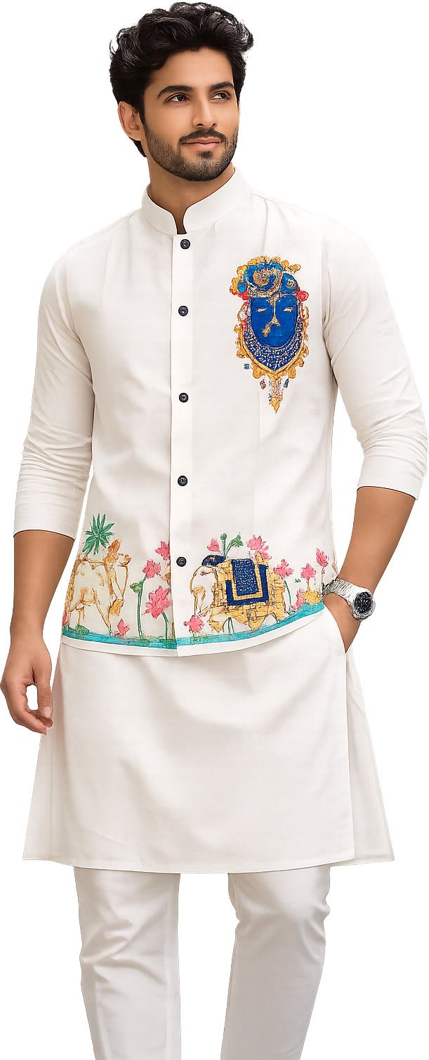 sat creation Printed Men Waistcoat-picture-20