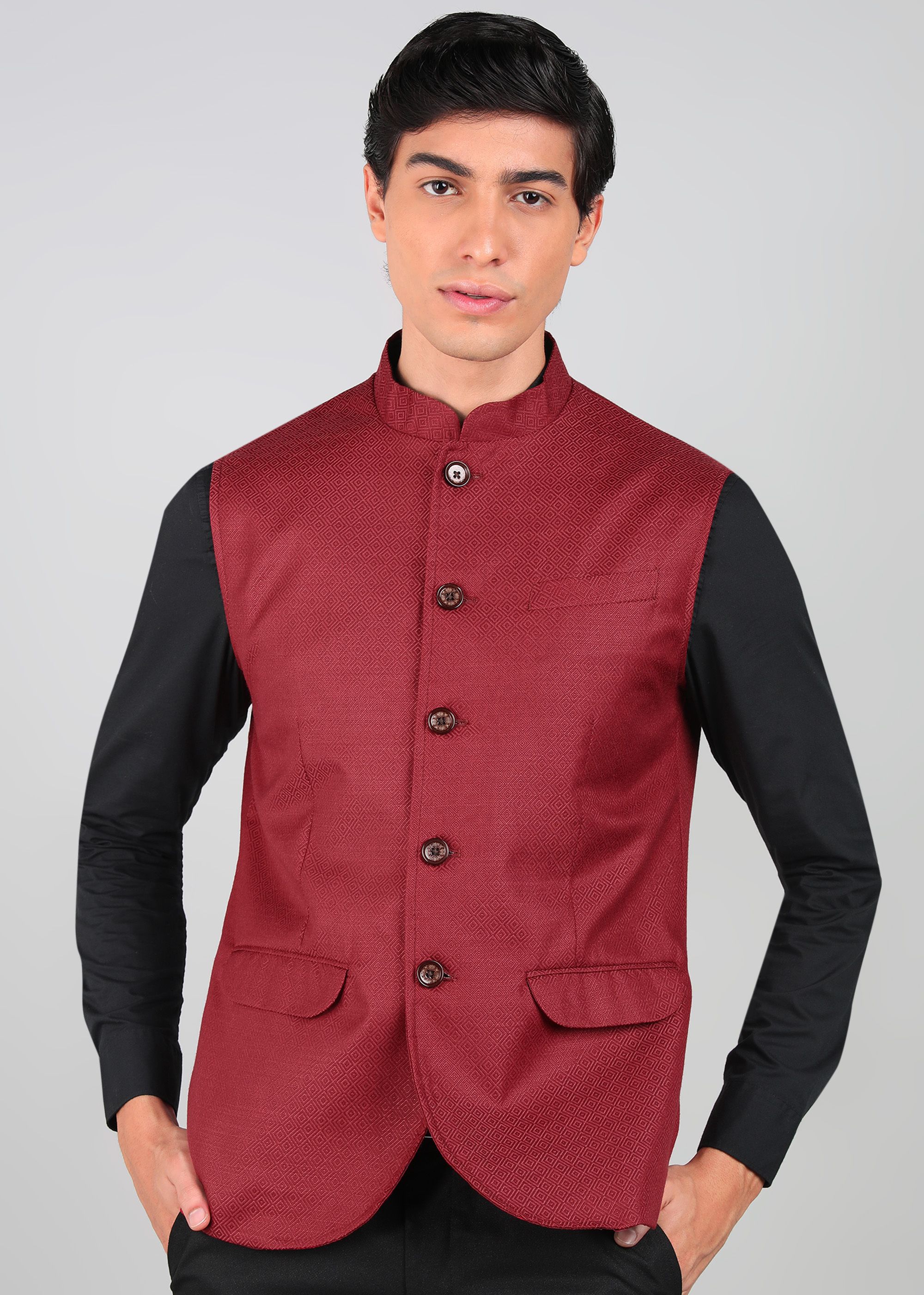 peter england Self Design Men Waistcoat-picture-17