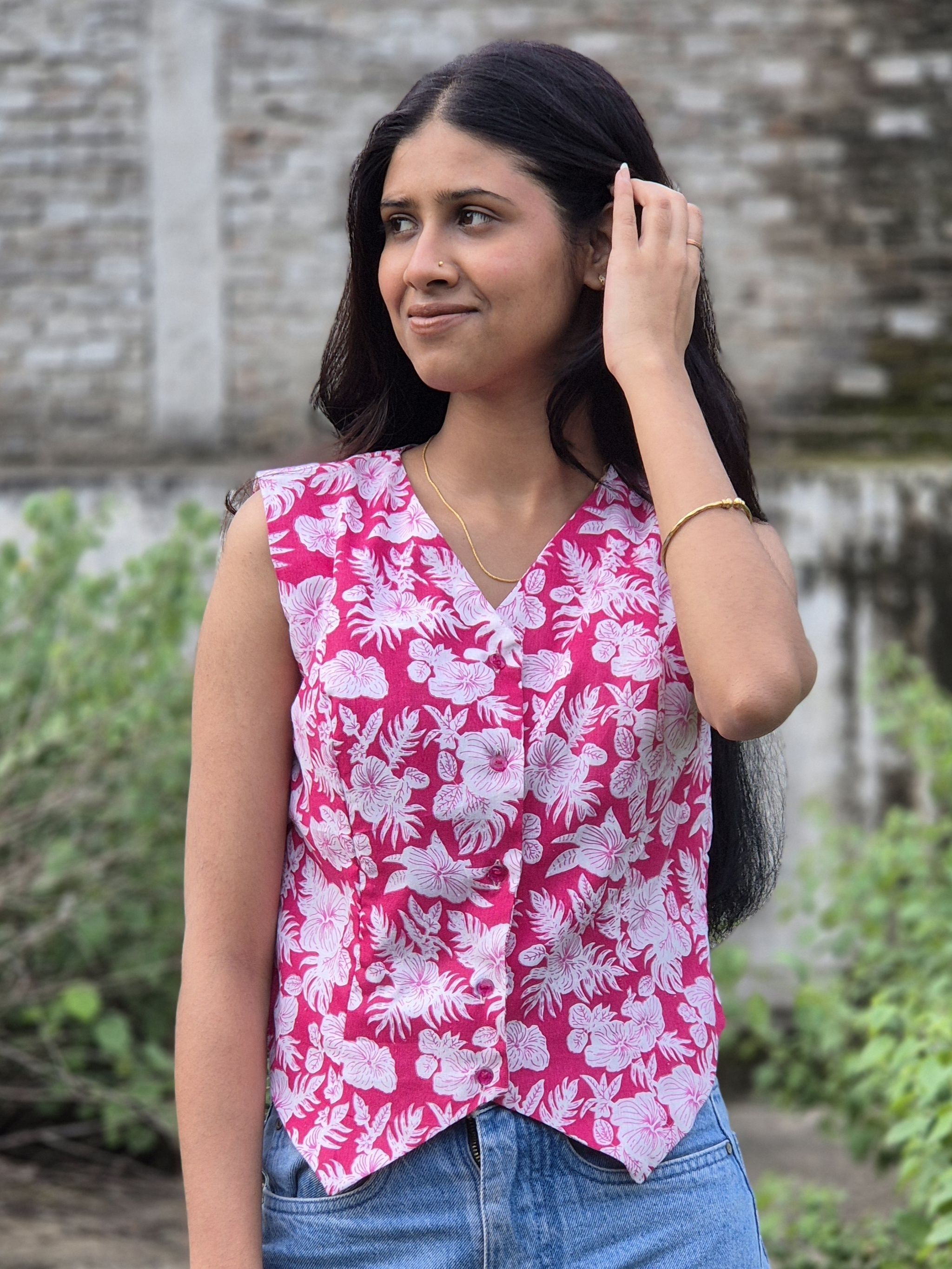suvashi Floral Print Women Waistcoat-picture-20