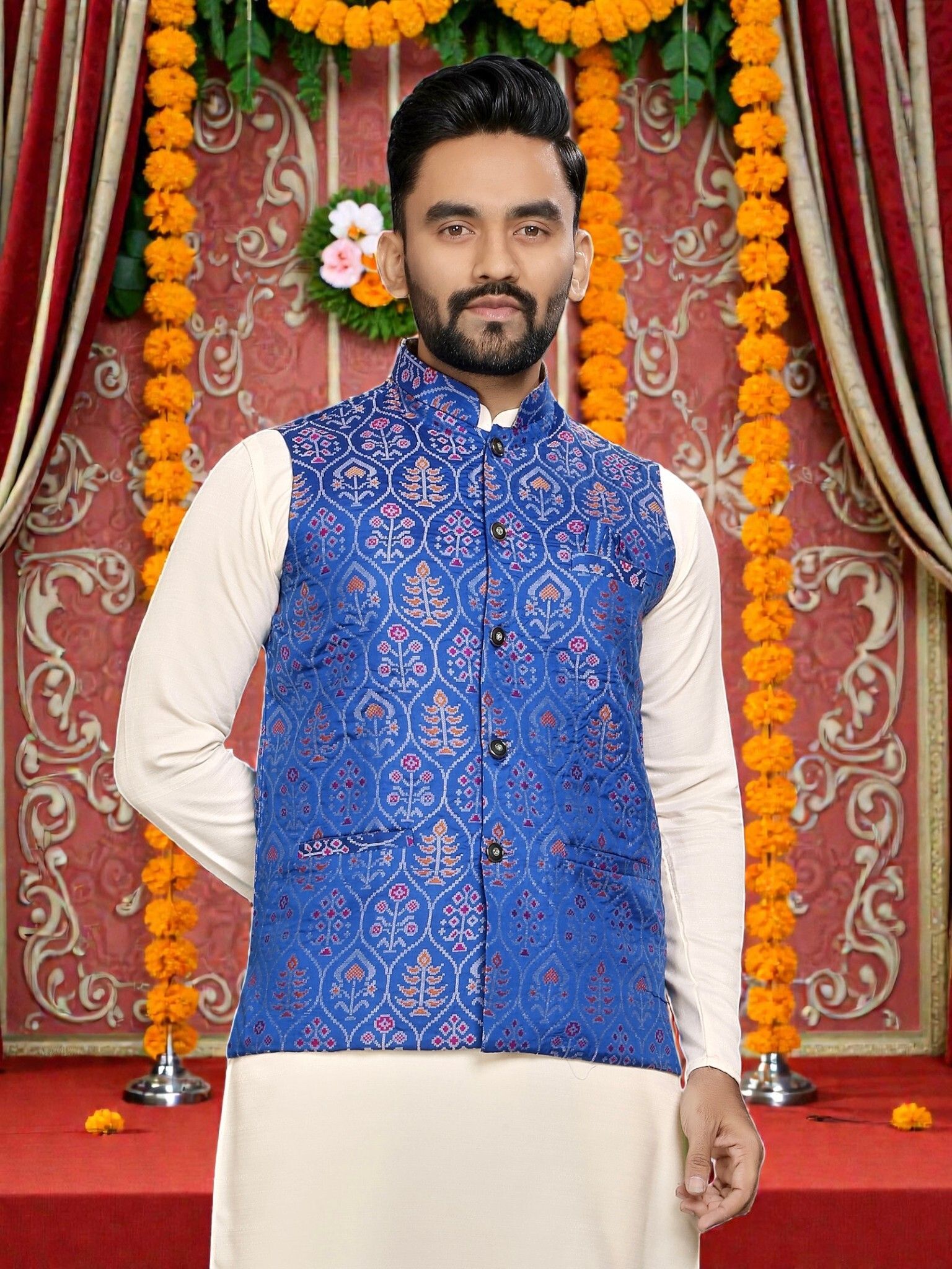 maithili creation Woven Men Waistcoat-picture-31