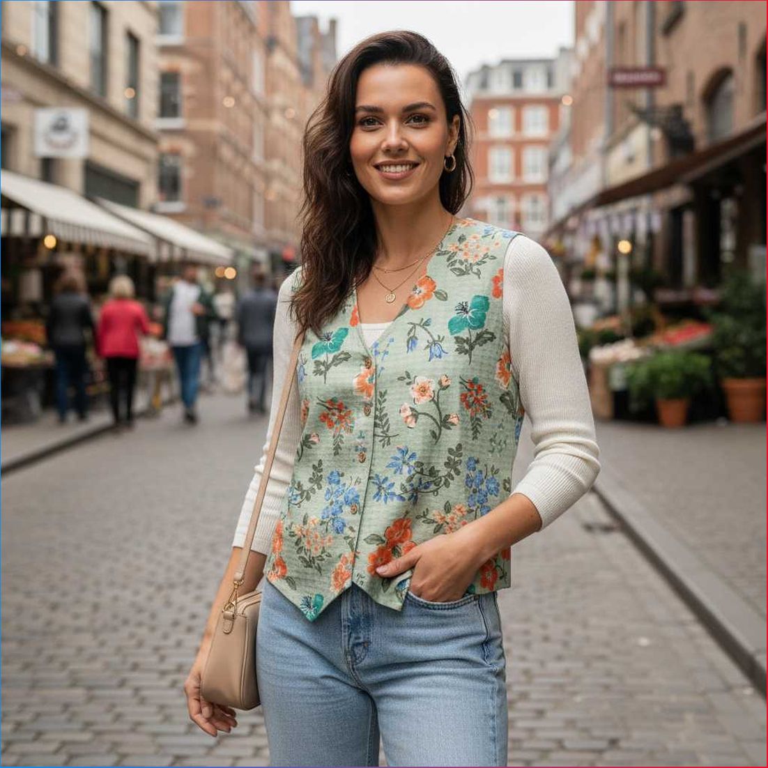rajasi Floral Print Women Waistcoat-picture-37