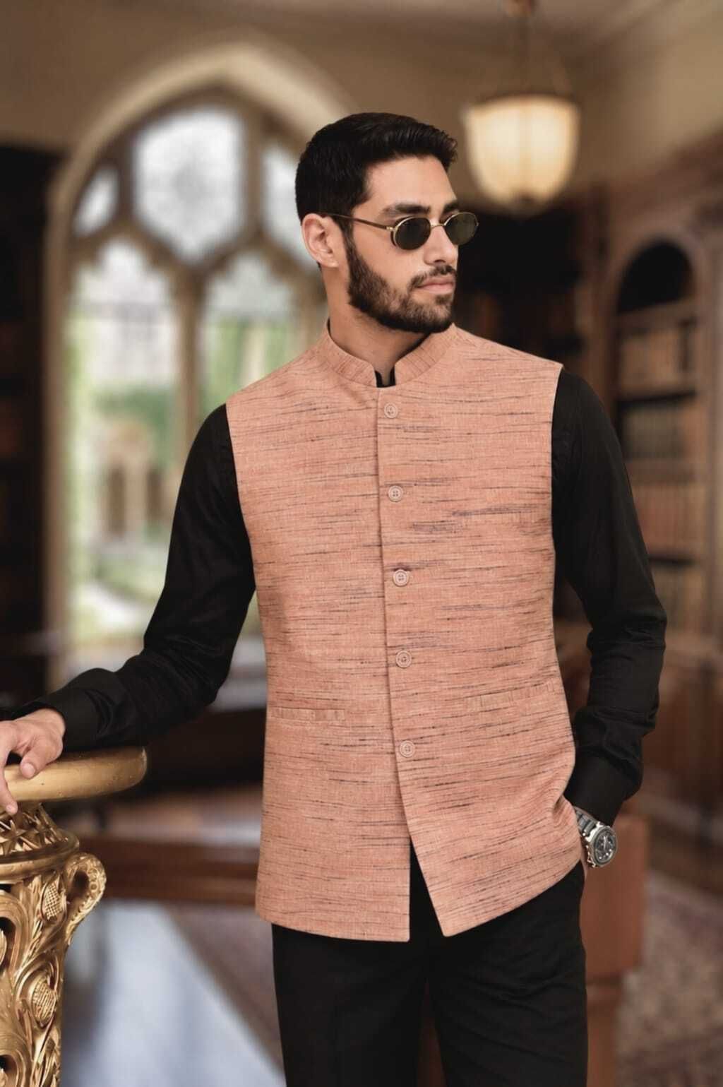 w s textile Self Design, Solid, Printed Men Waistcoat-picture-11