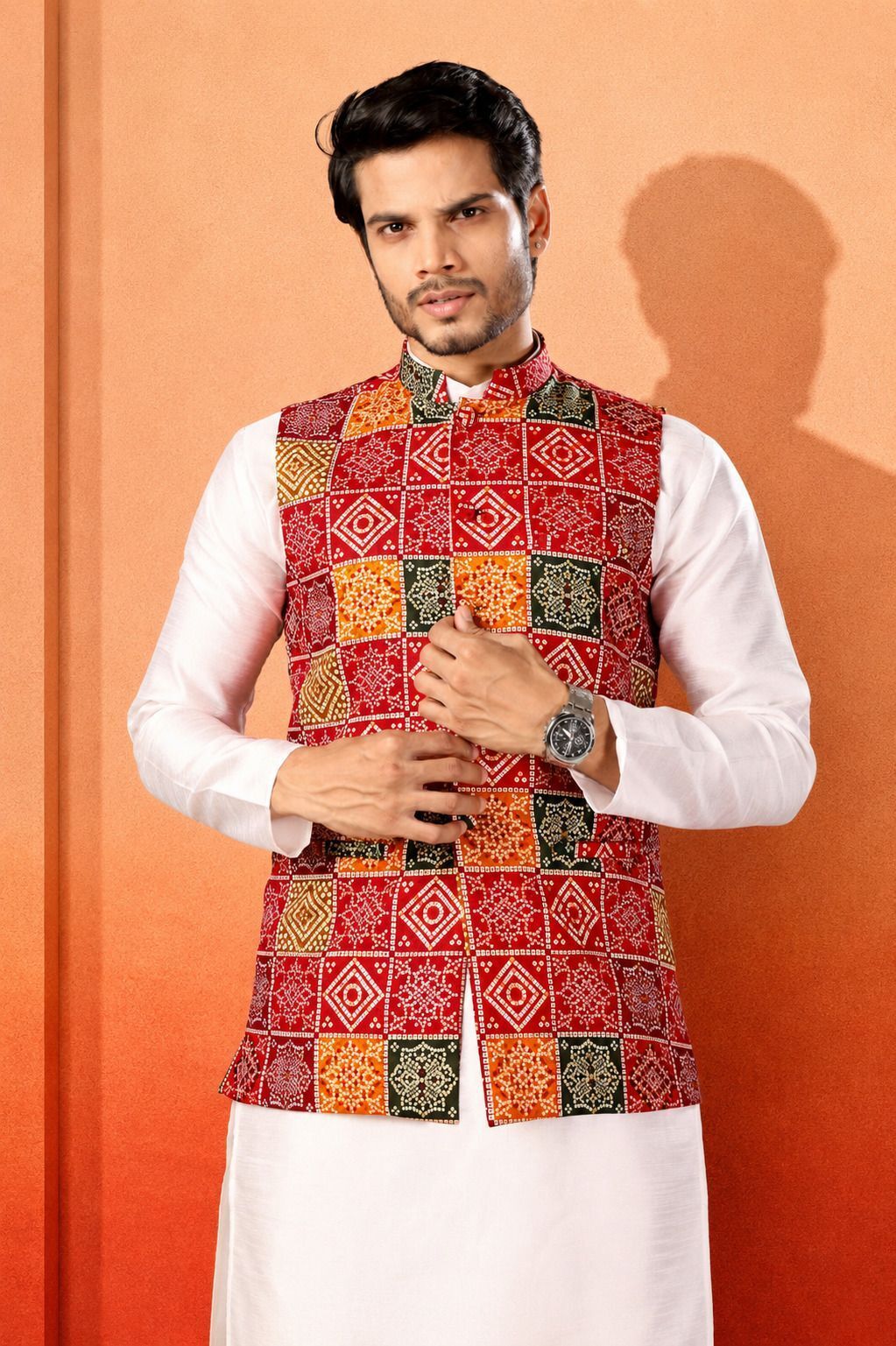 modern mughals Printed Men Waistcoat-picture-34