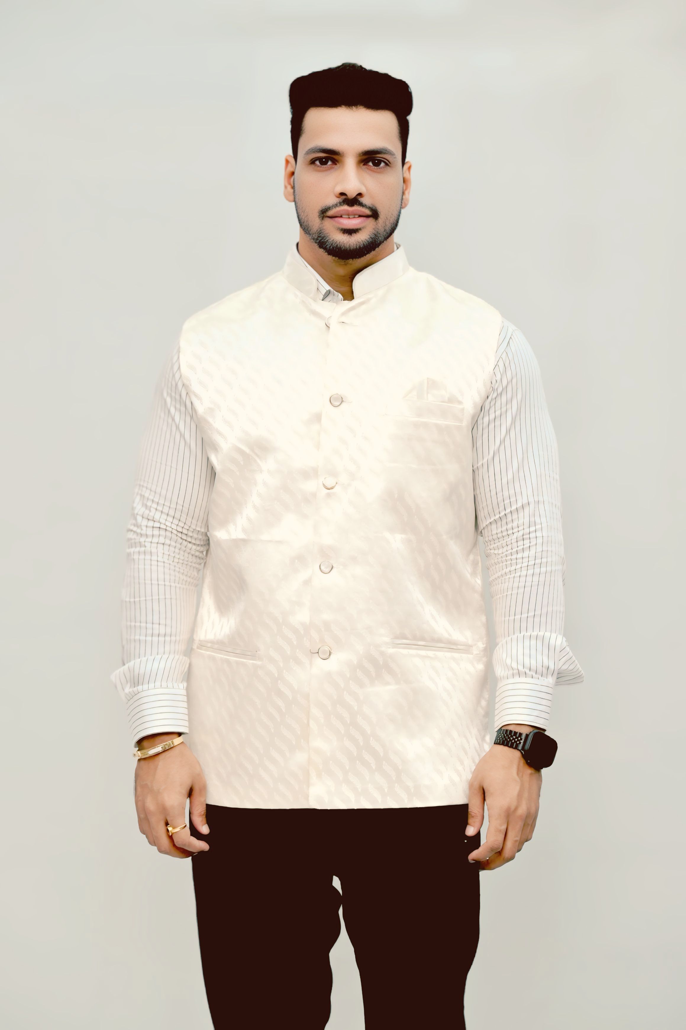 skylark Self Design Men Waistcoat-picture-16