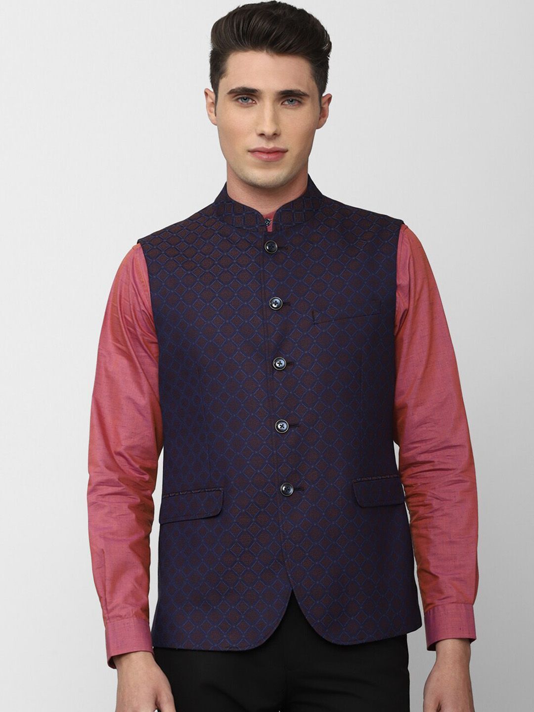 peter england Self Design Men Waistcoat-picture-31