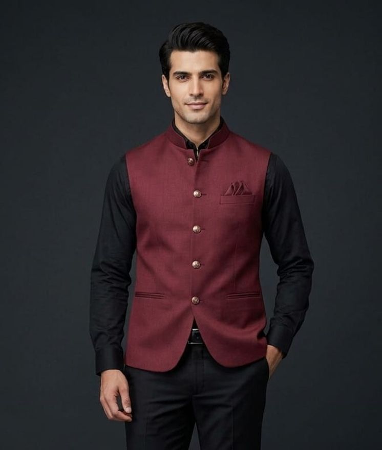 asthetic Solid Men Waistcoat-picture-32