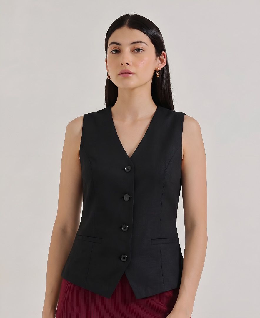 purever india Solid Women Waistcoat-picture-19