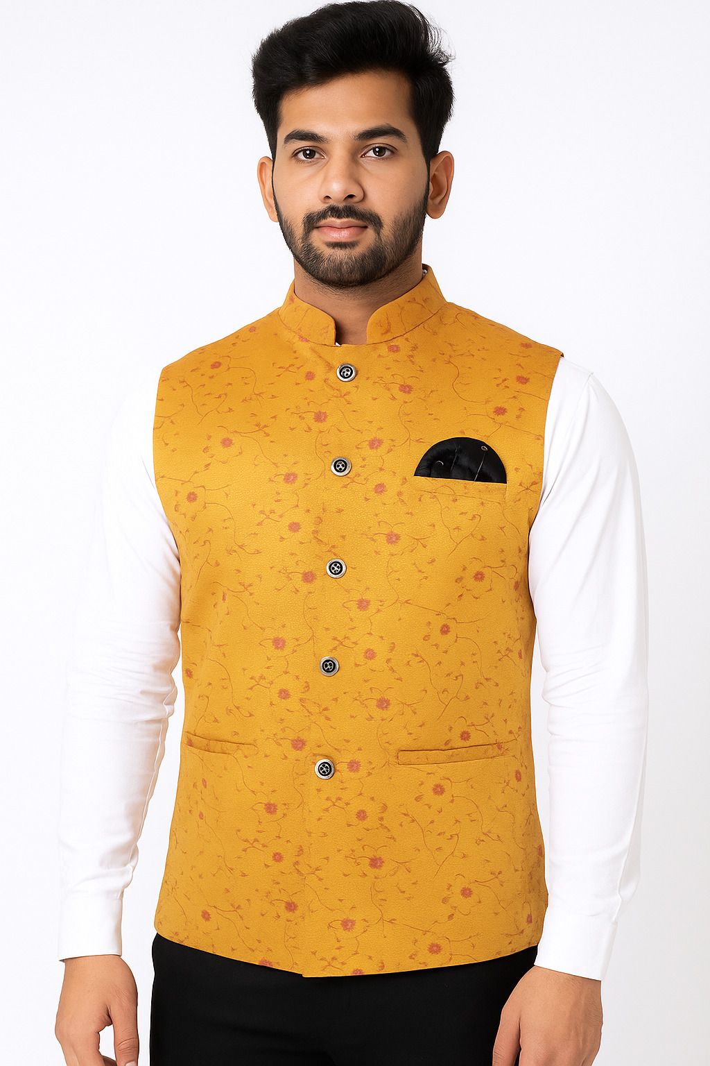 allaiwon Solid Men Waistcoat-picture-19