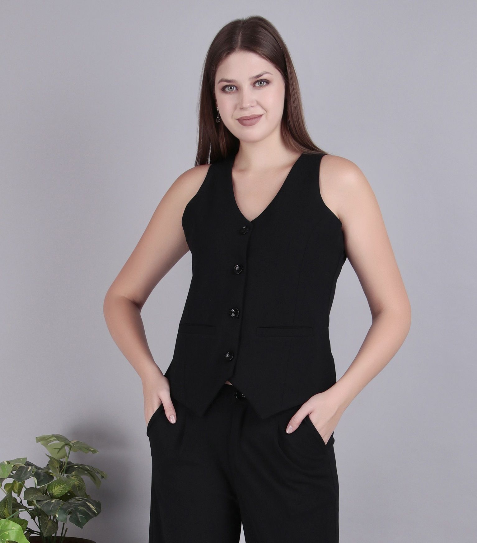 rocksy Solid Women Waistcoat-picture-23