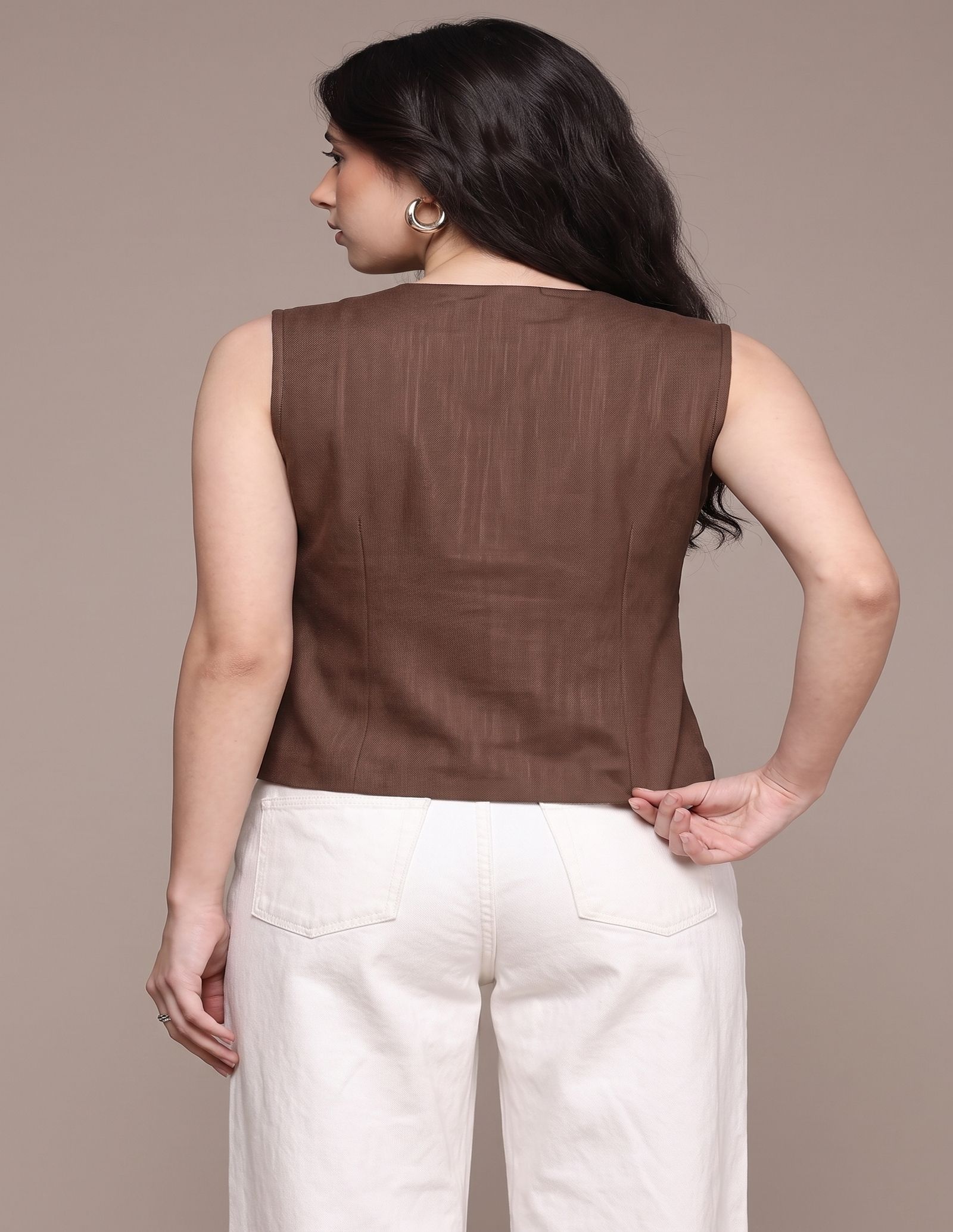 onaya fashion Solid Women Waistcoat-picture-22