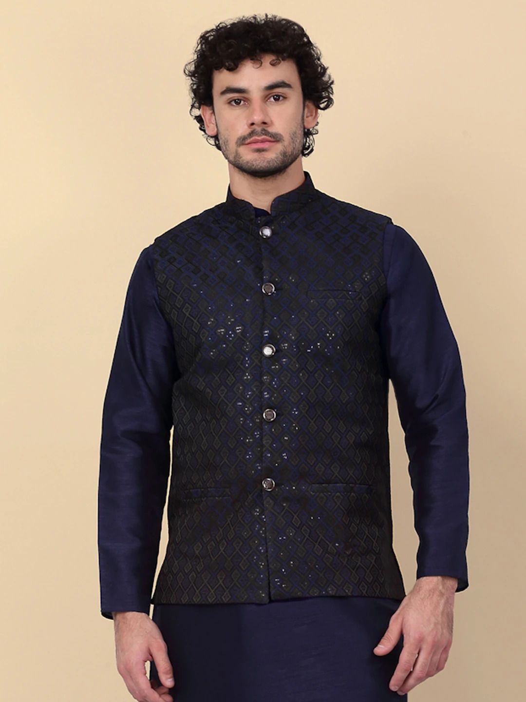 kraft india Embroidered Men Waistcoat-picture-15
