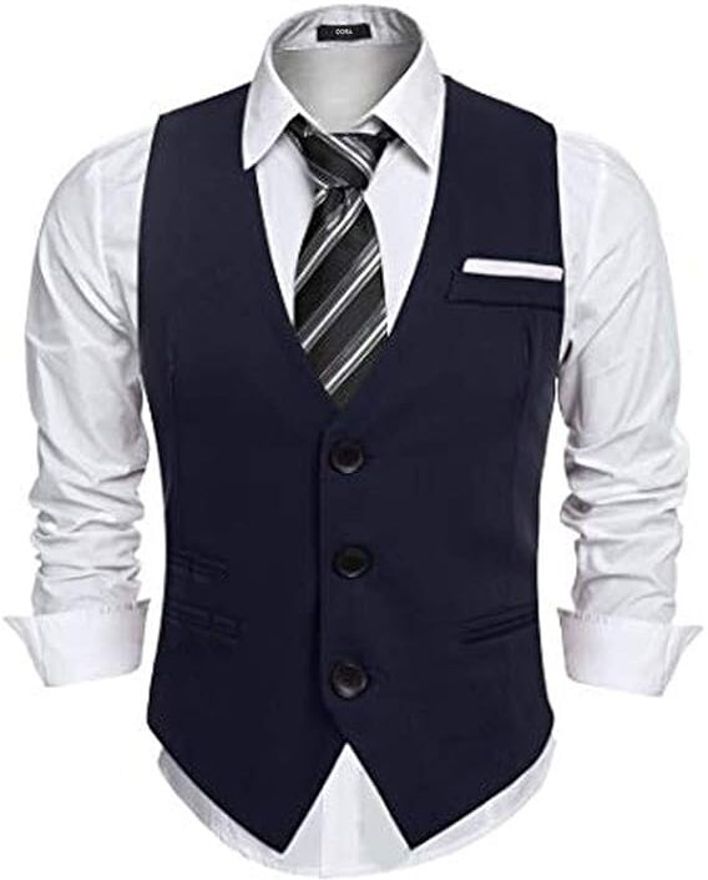 dia a dia Solid Men Waistcoat-picture-19