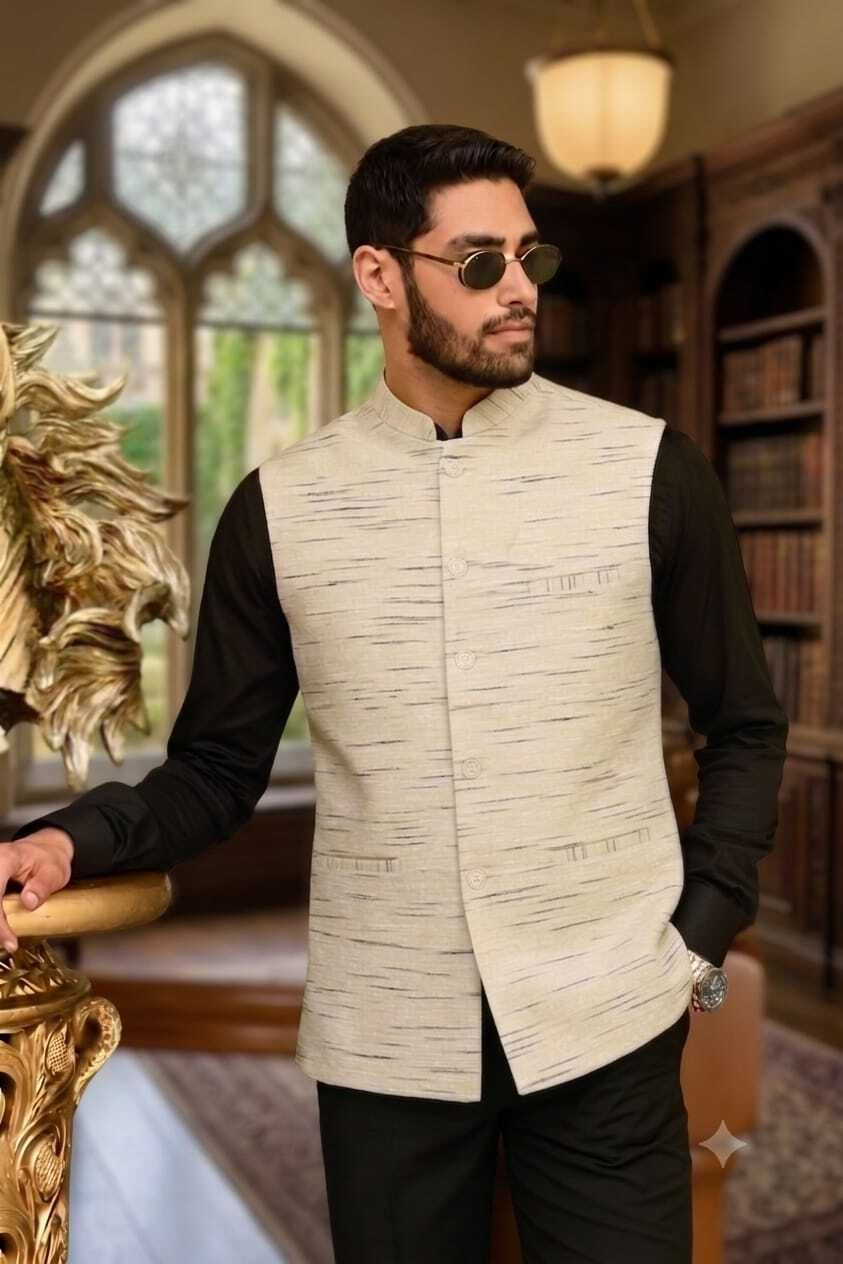w s textile Self Design, Solid, Printed Men Waistcoat-picture-47