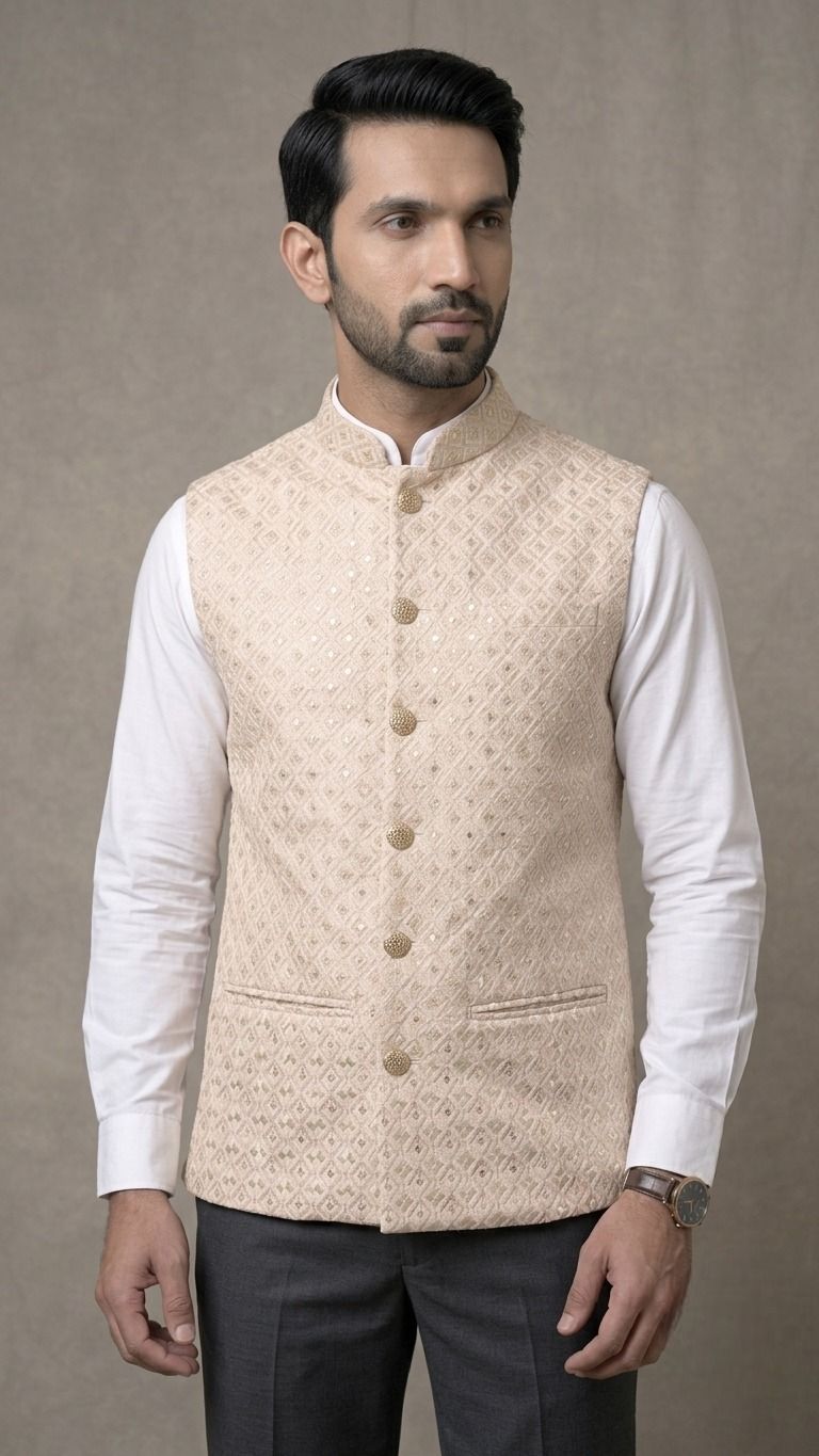 shivleela Embroidered Men Waistcoat-picture-36