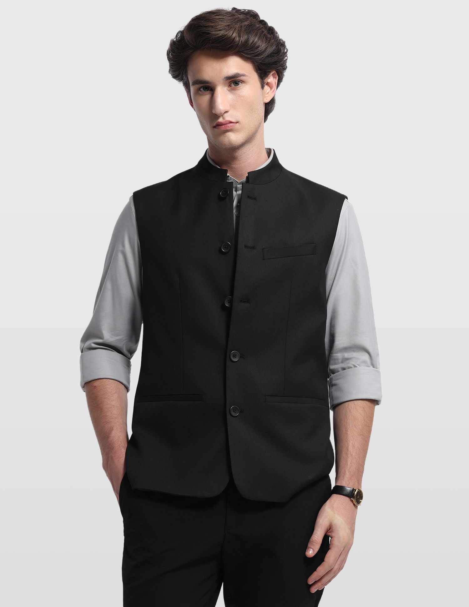 arrow Solid Men Waistcoat-picture-26