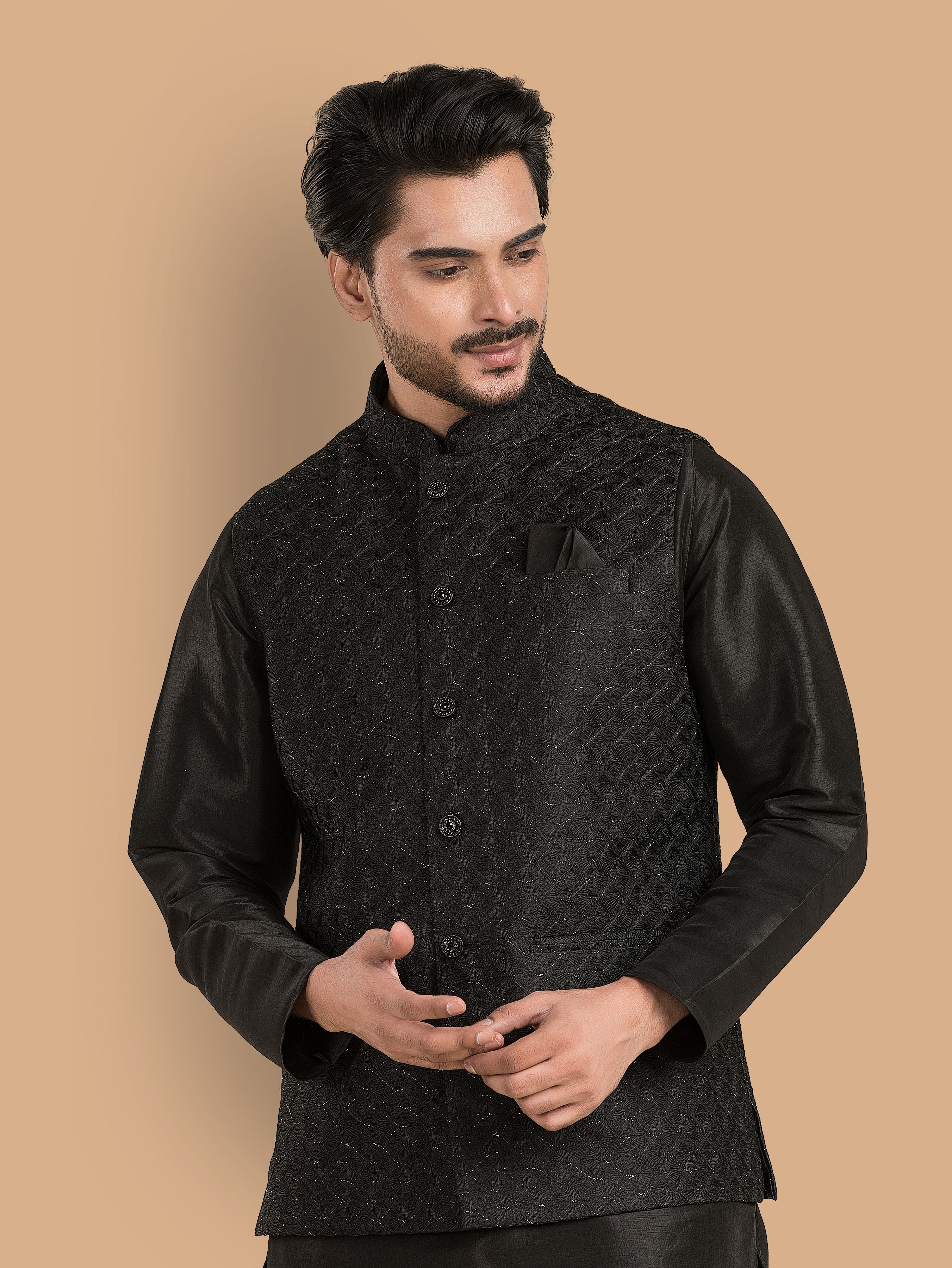 trends of ethnic Embellished Men Waistcoat-picture-22