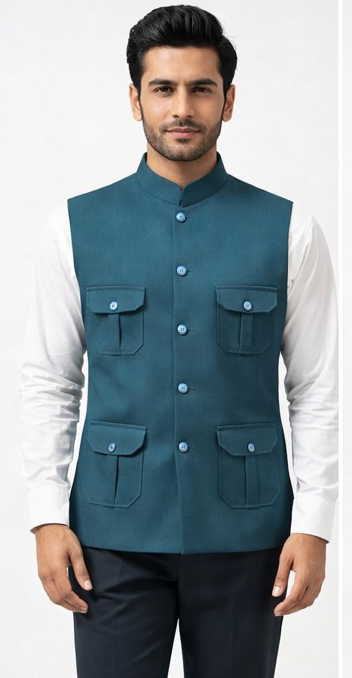 Self Design Men Waistcoat
