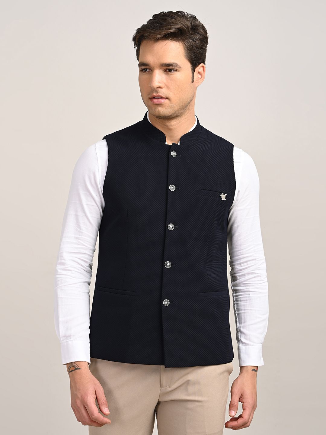 turtle Woven Men Waistcoat-picture-14