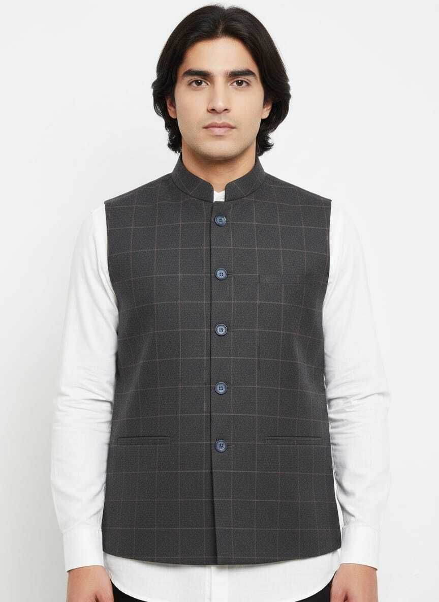 ynstrends Checkered Men Waistcoat-picture-16