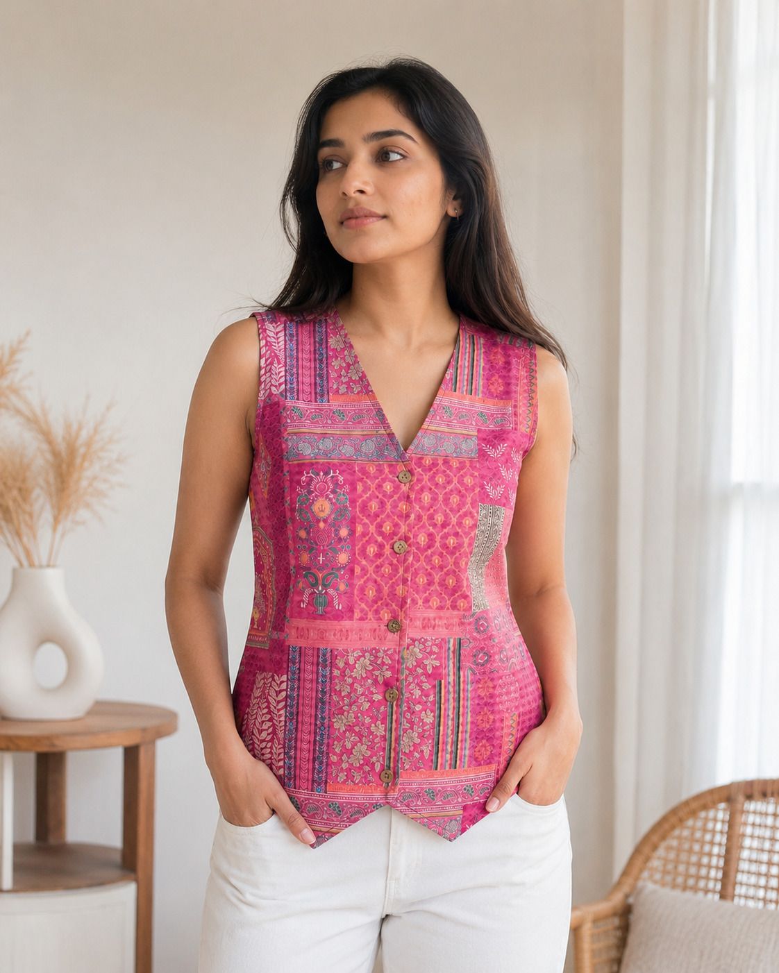 rajasi Printed Women Waistcoat-picture-12
