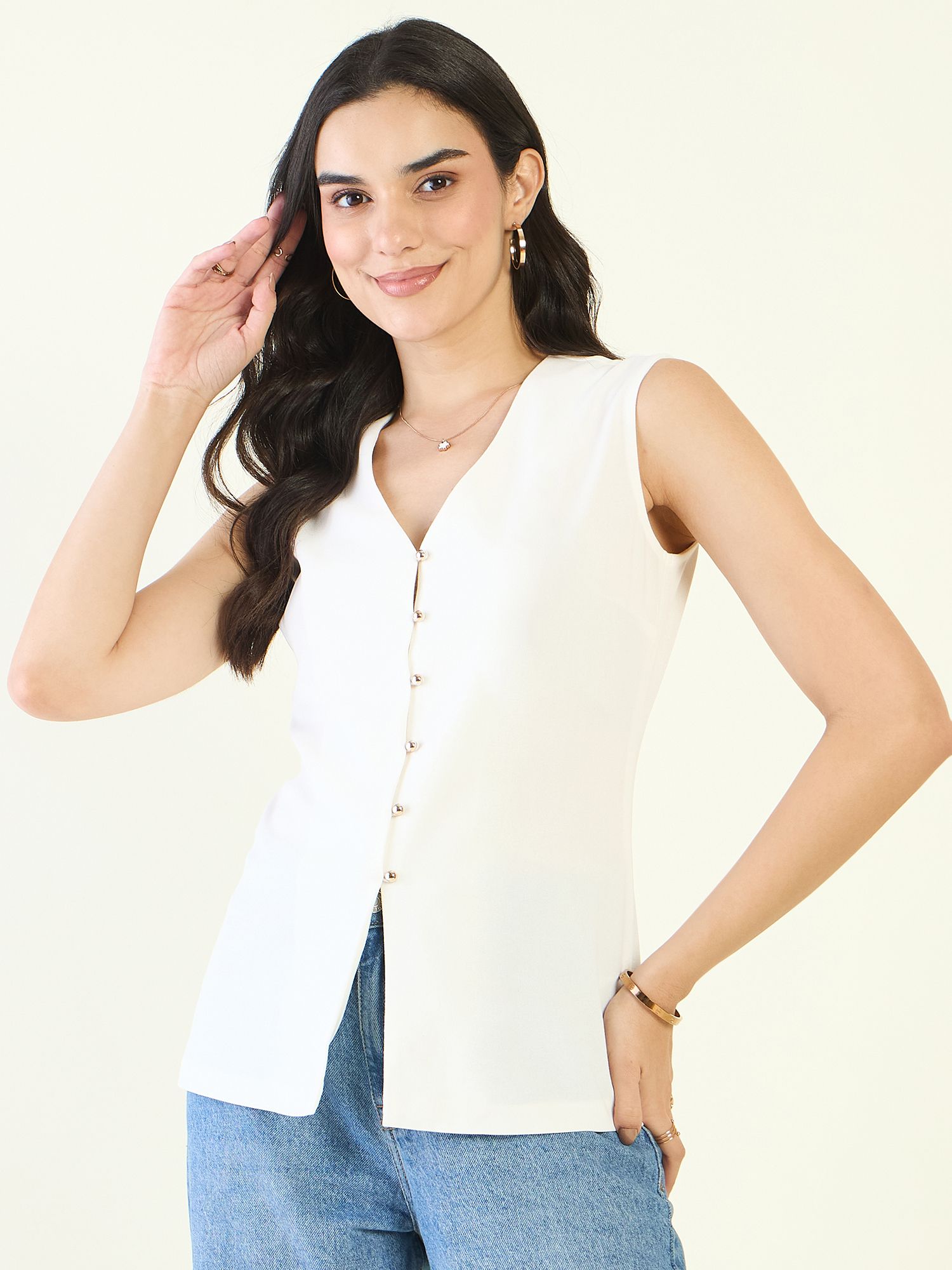 aayu Solid Women Waistcoat-picture-26