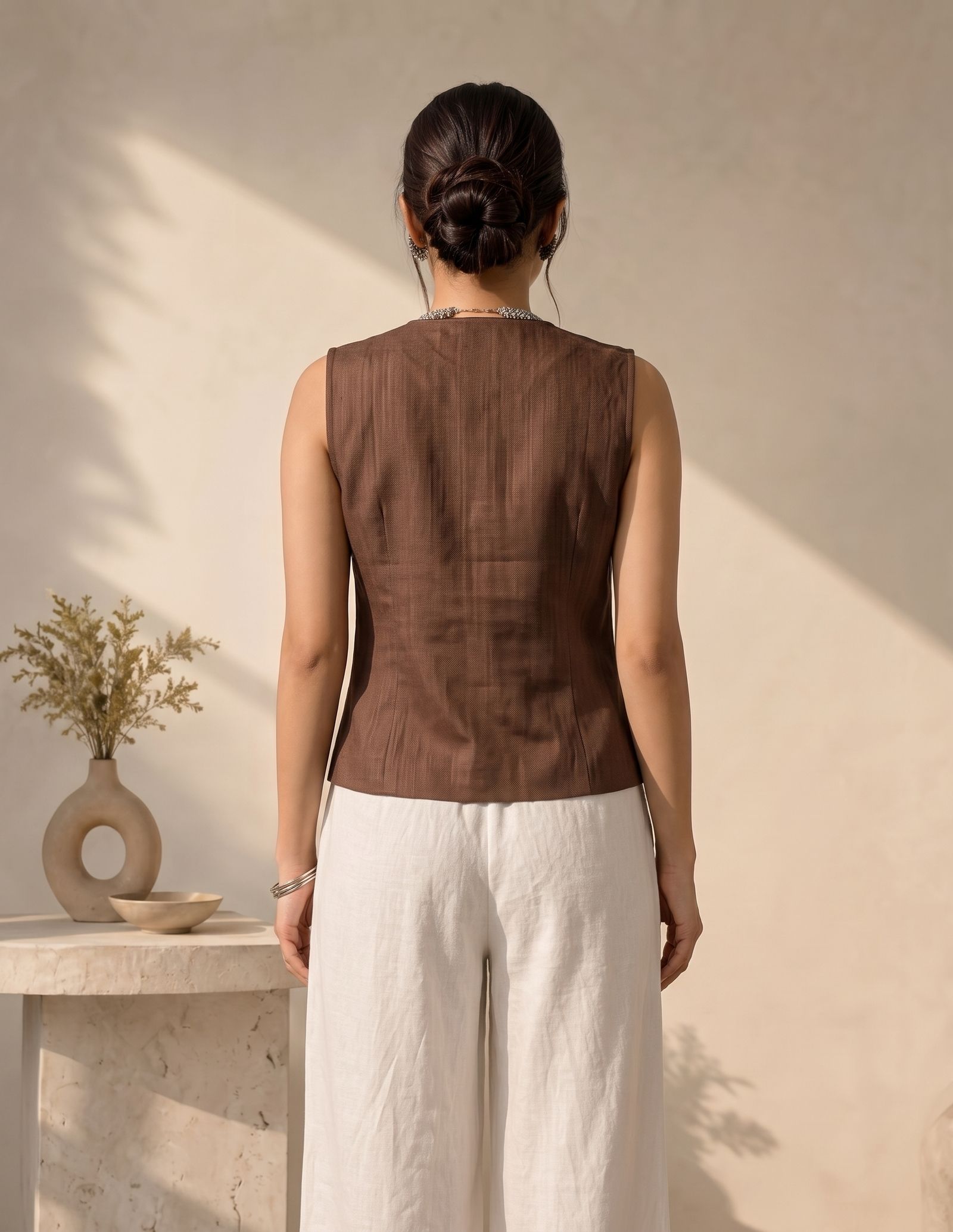 onaya fashion Solid Women Waistcoat-picture-19