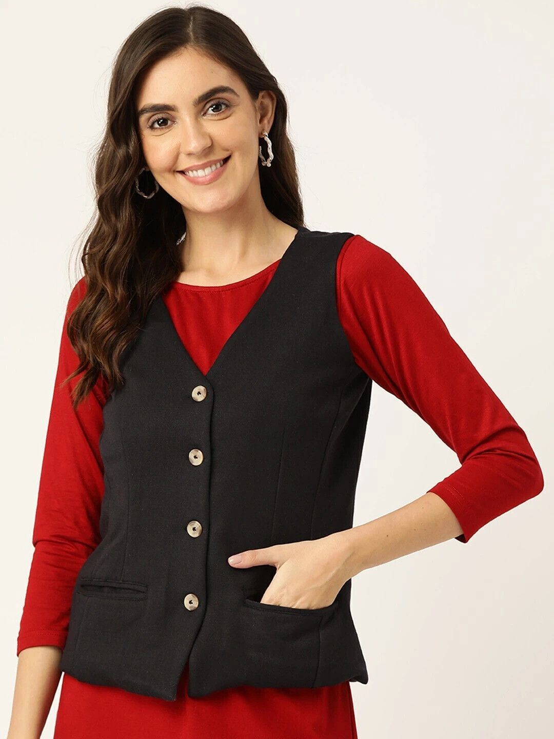 brinns Solid Women Waistcoat-picture-12