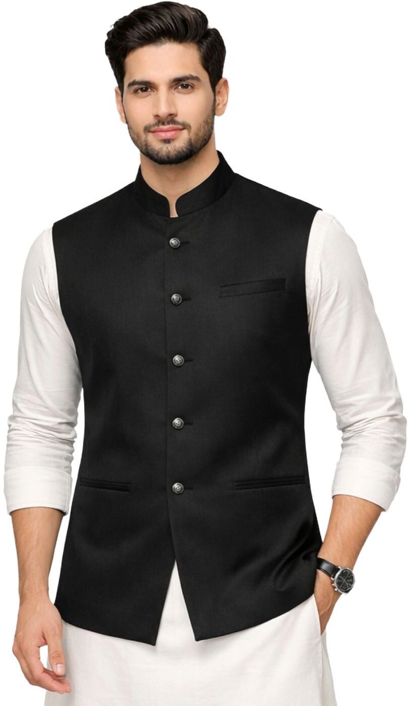 bis creations Solid Men Waistcoat-picture-23