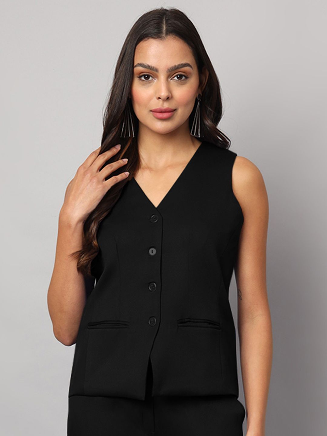 brinns Solid Women Waistcoat-picture-14