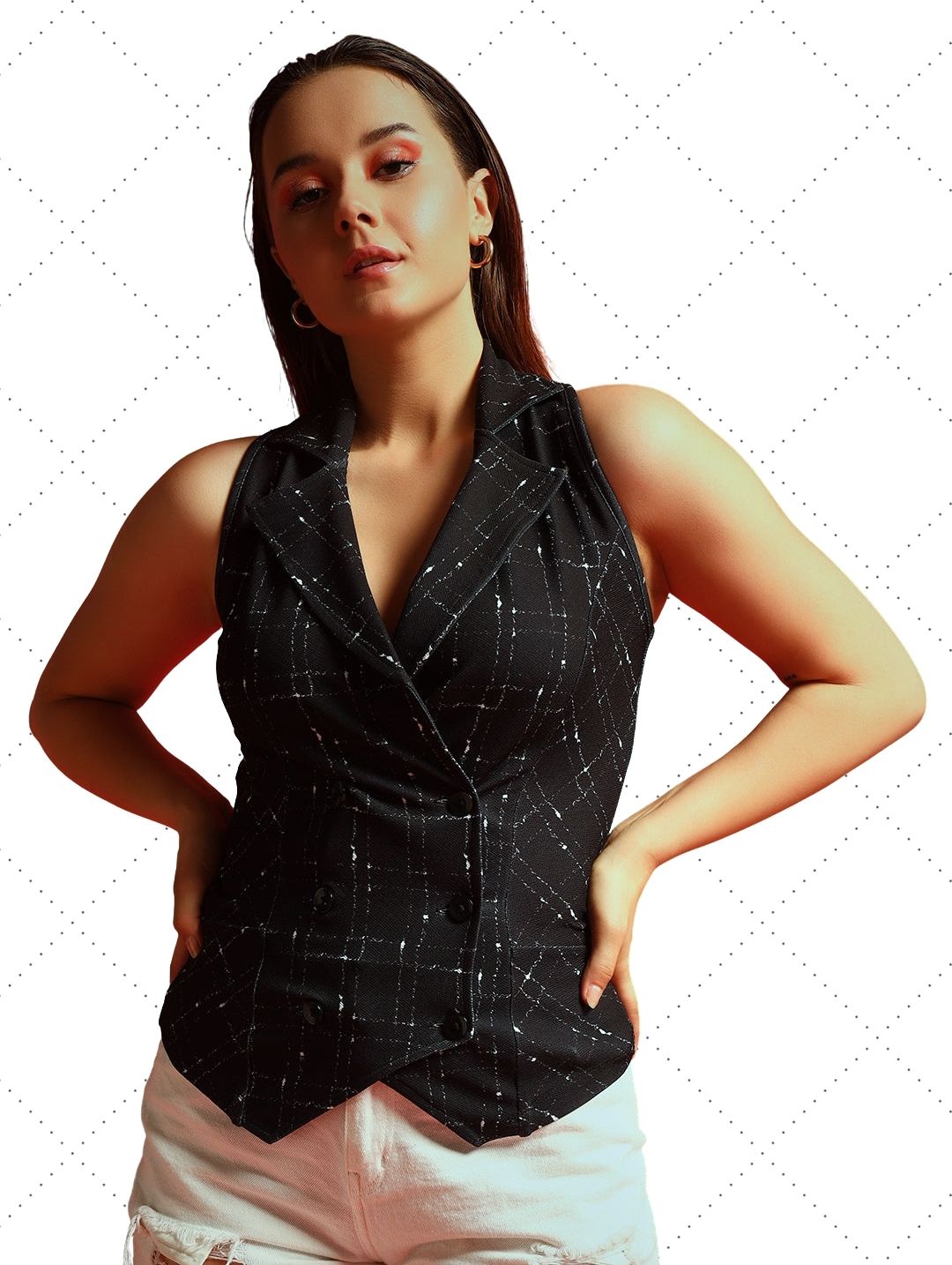 tandul Graphic Print Women Waistcoat-picture-34