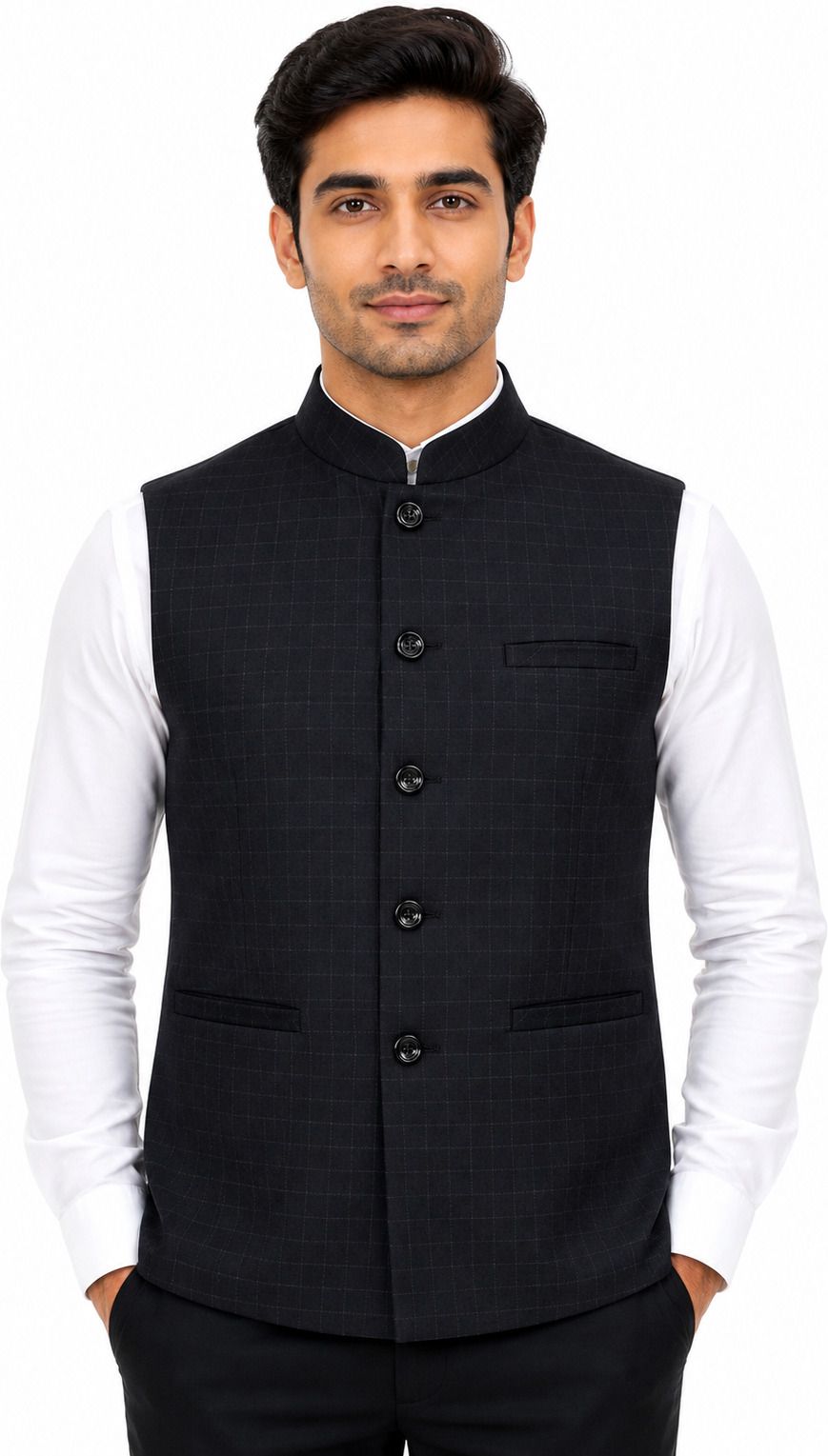 hymaraj Checkered Men Waistcoat-picture-47