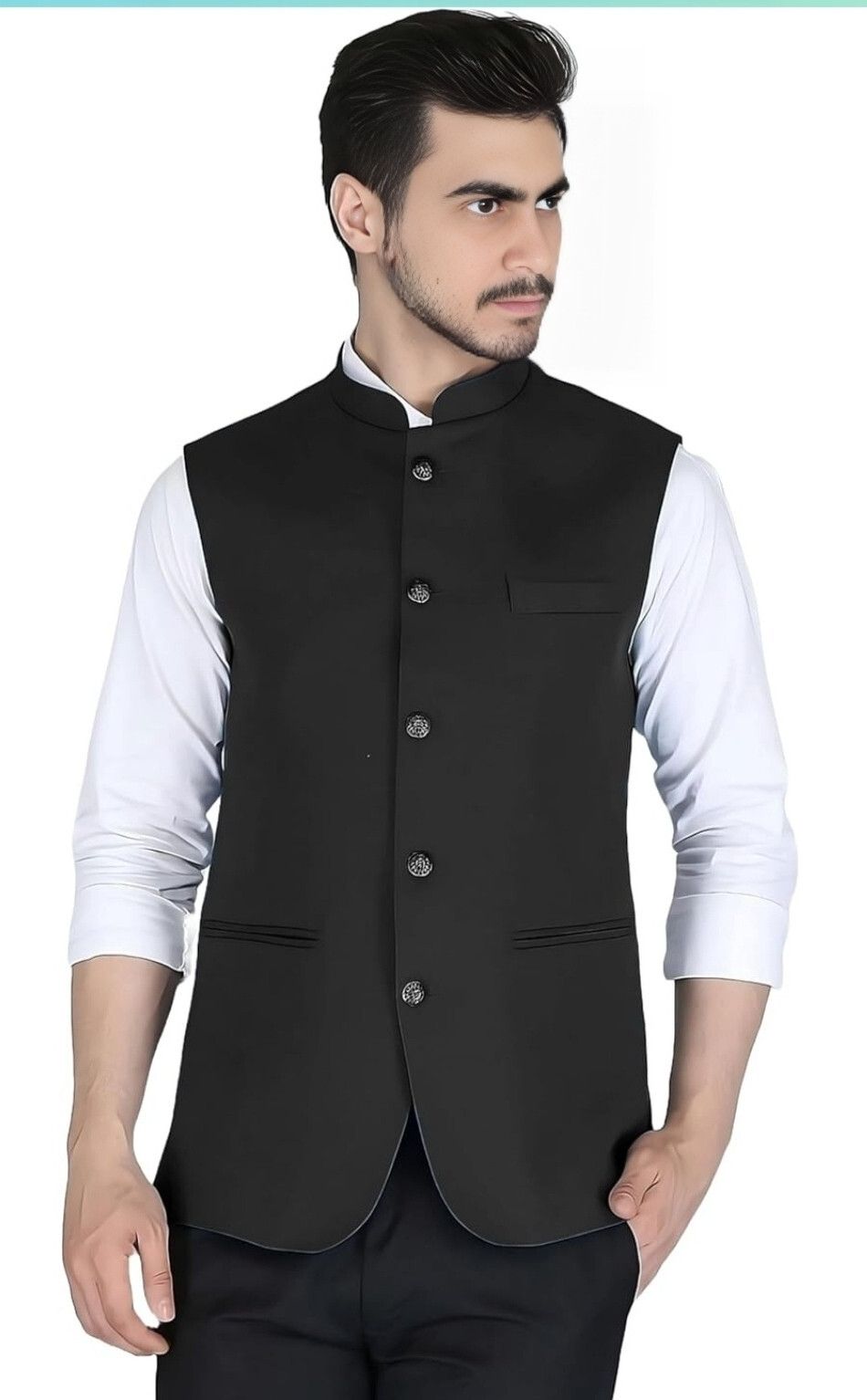 Solid Men Waistcoat-image-5